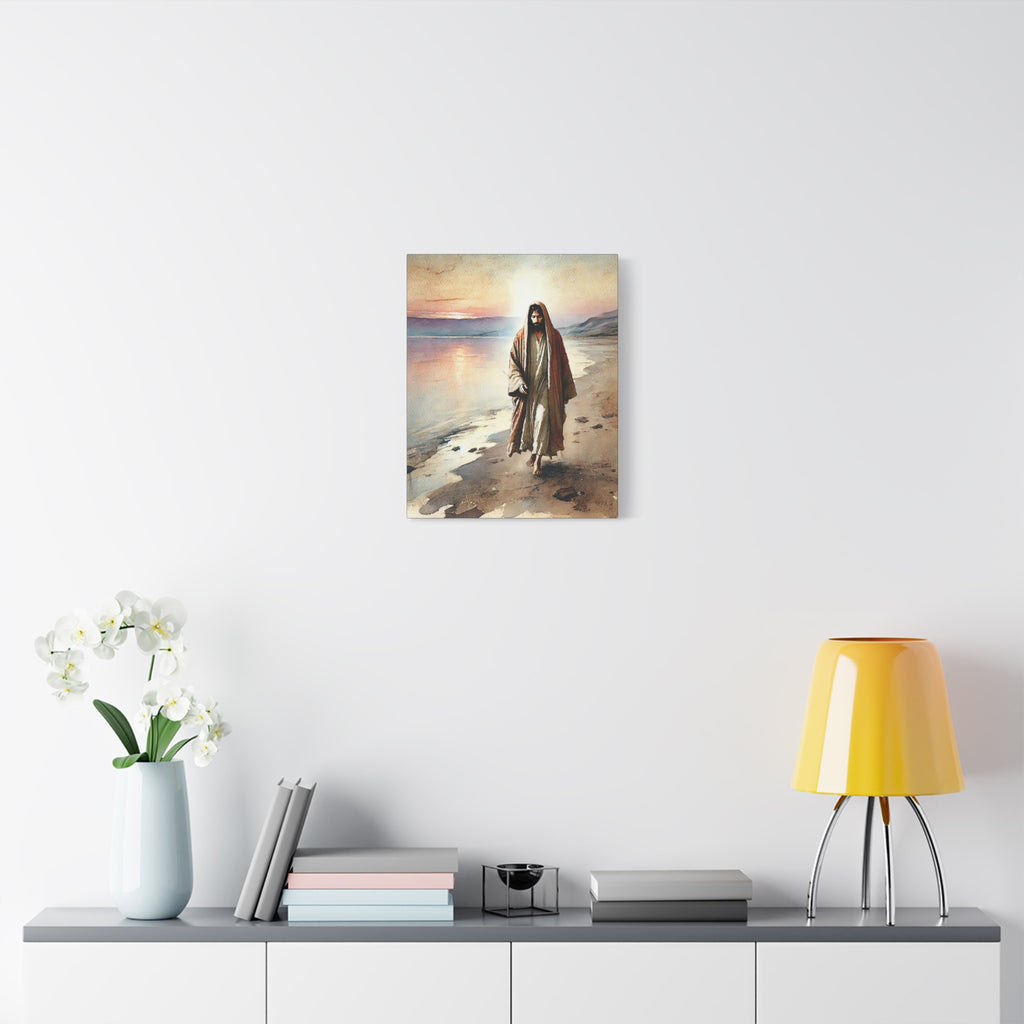 "Walking the Shores of Galilee" Canvas Print