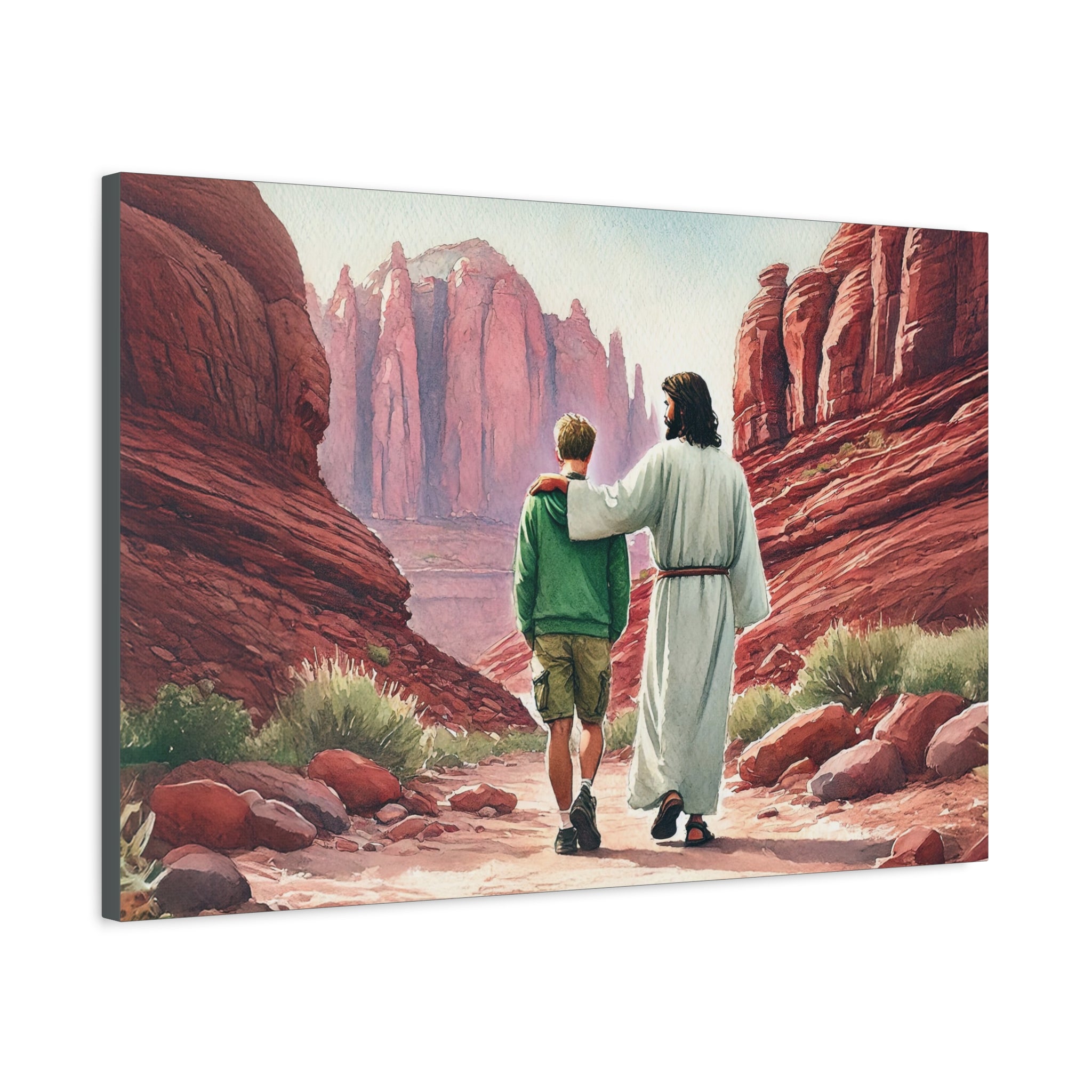 He Is With Us – Red Rocks Canvas Print