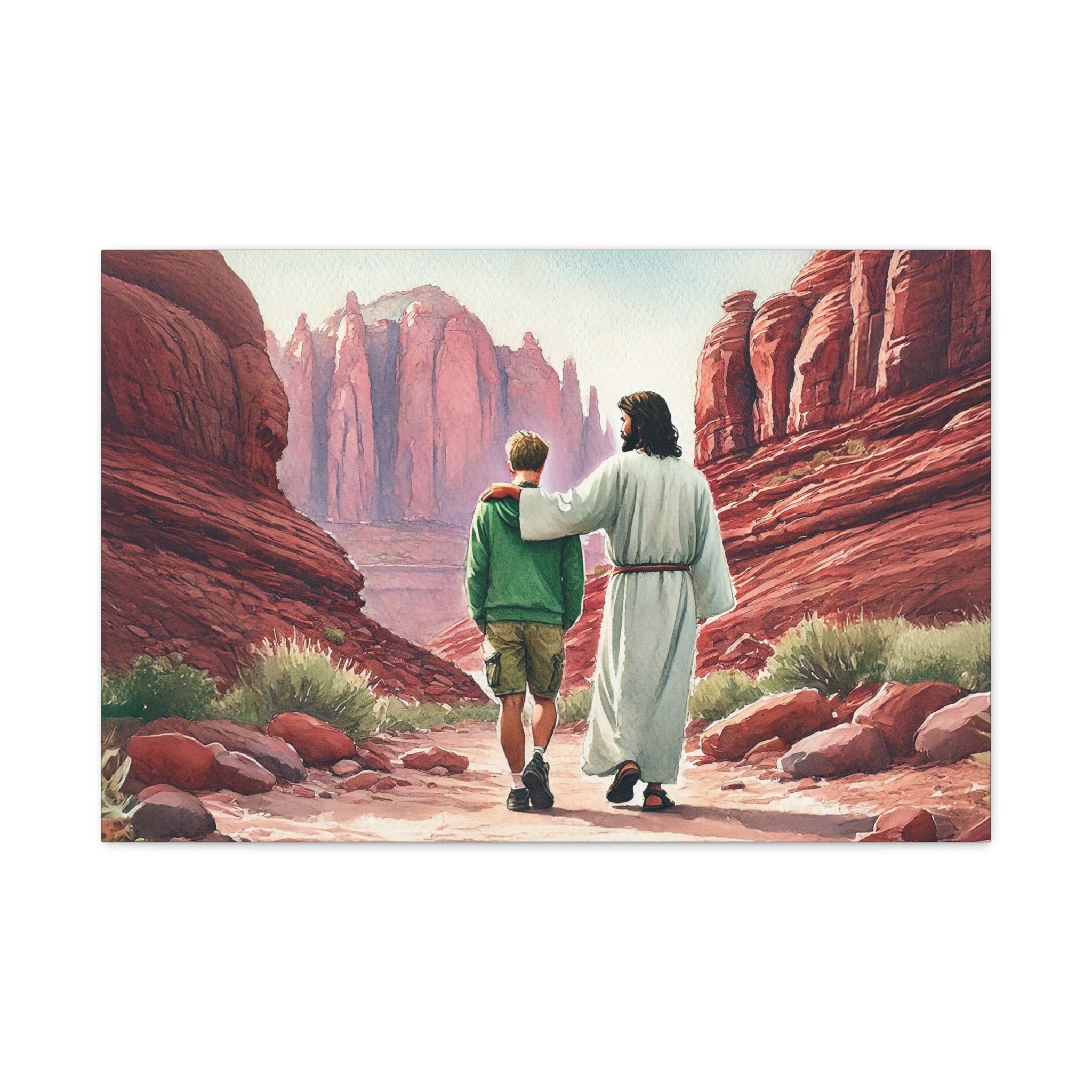 He Is With Us – Red Rocks Canvas Print