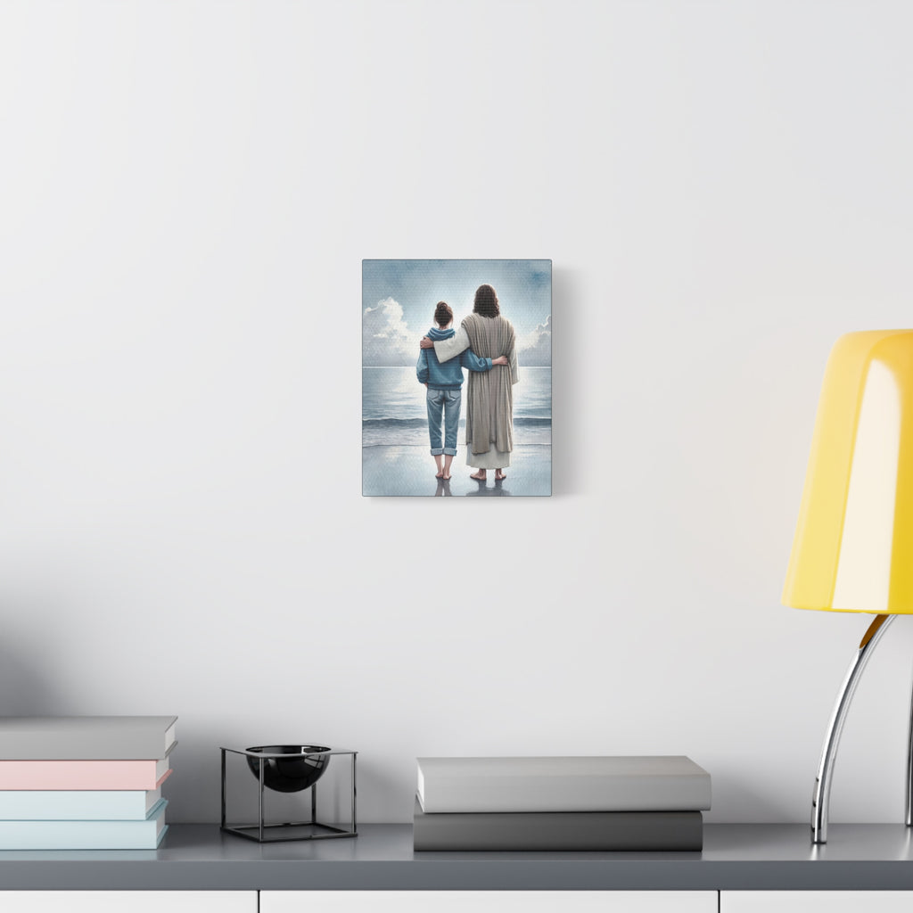 He Is With Us – Ocean Canvas Print