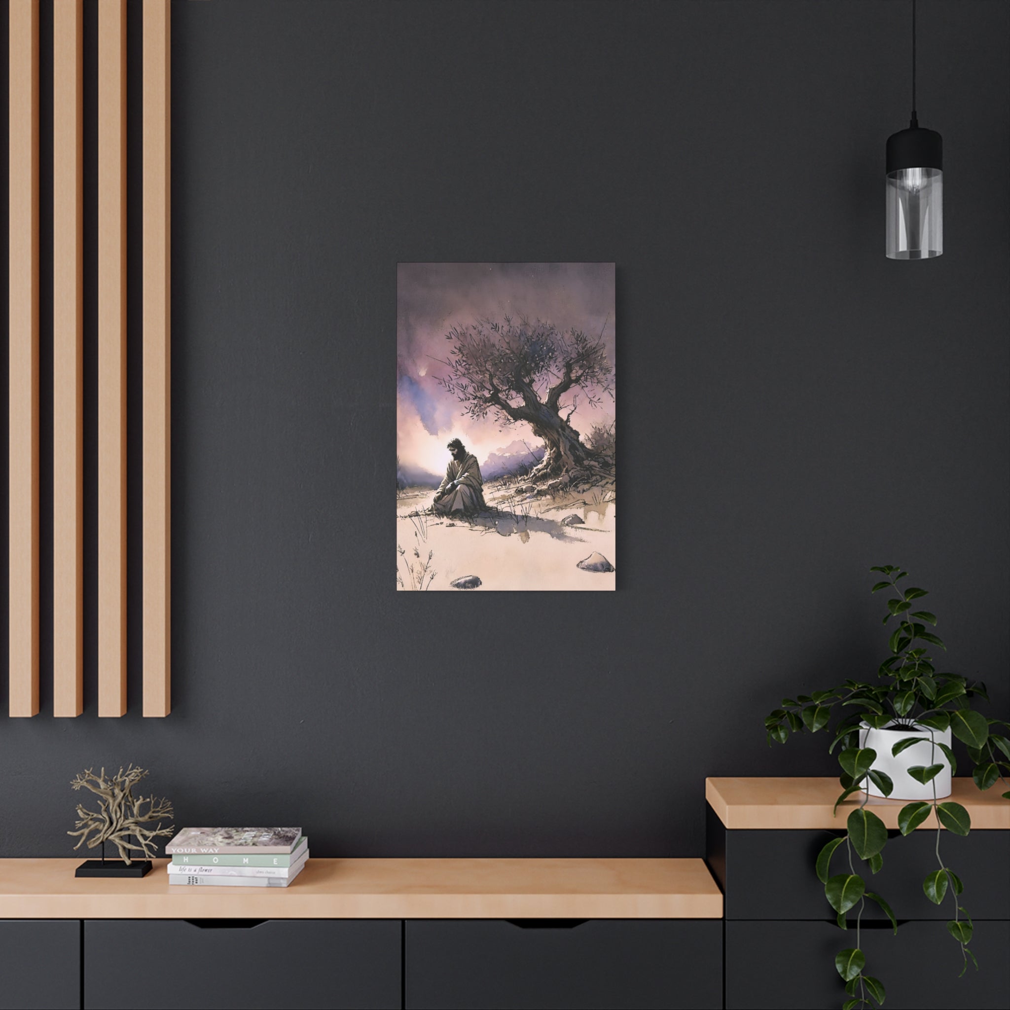 Gethsemane Reflection - Premium Religious Canvas Wall Art