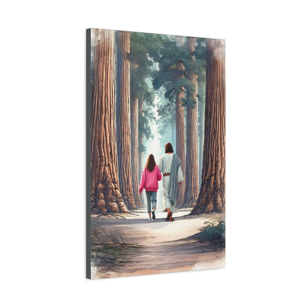 He Is With Us – Sequoias Canvas Print