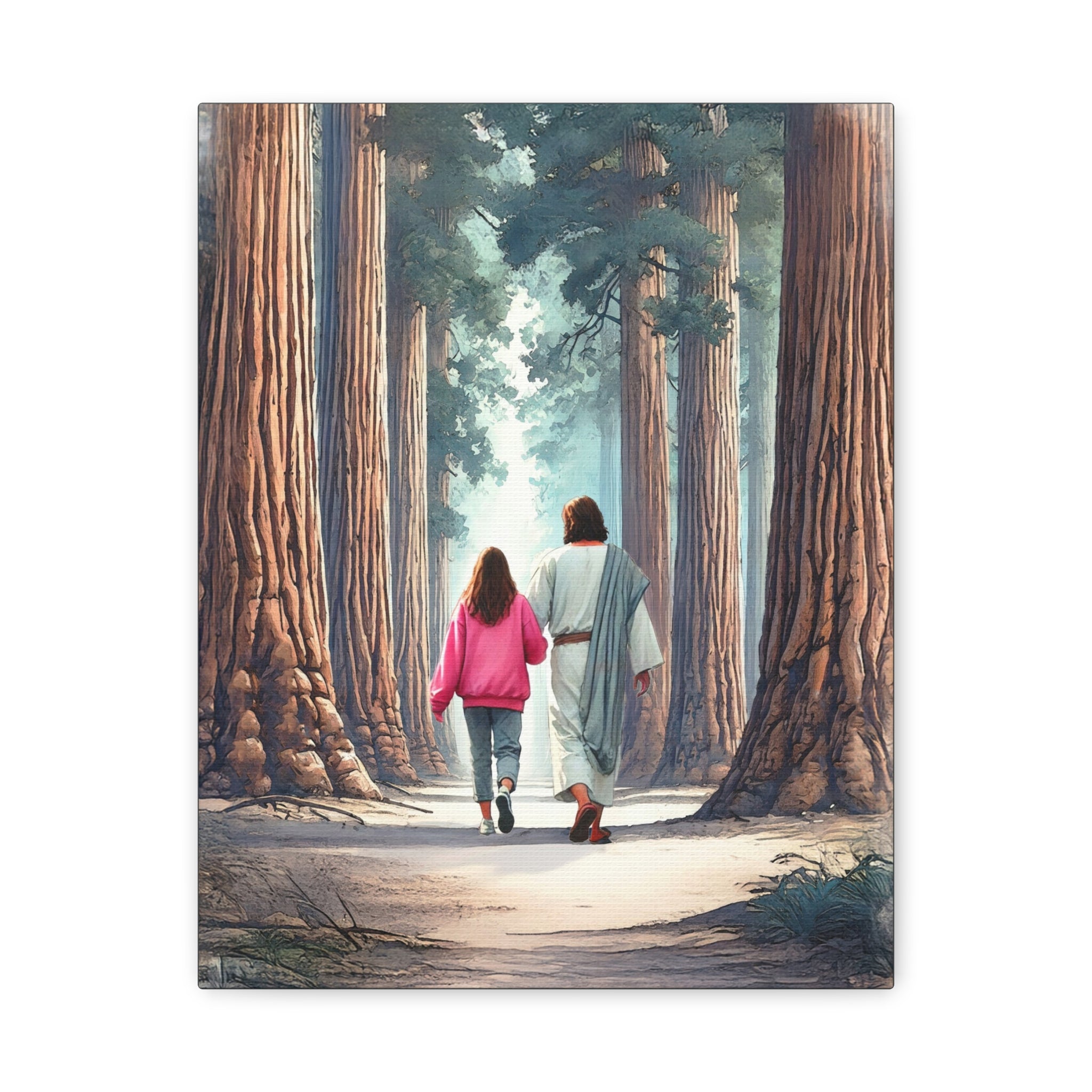 He Is With Us – Sequoias Canvas Print