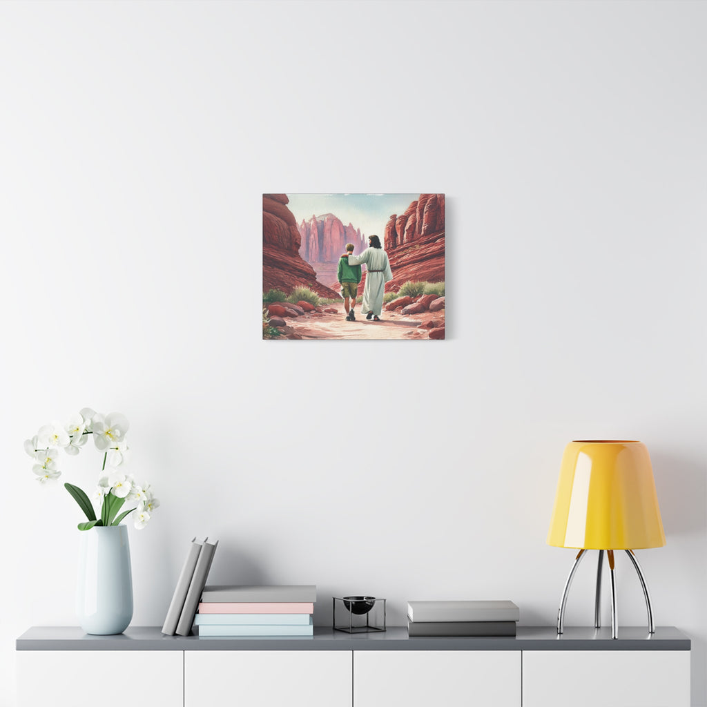 He Is With Us – Red Rocks Canvas Print