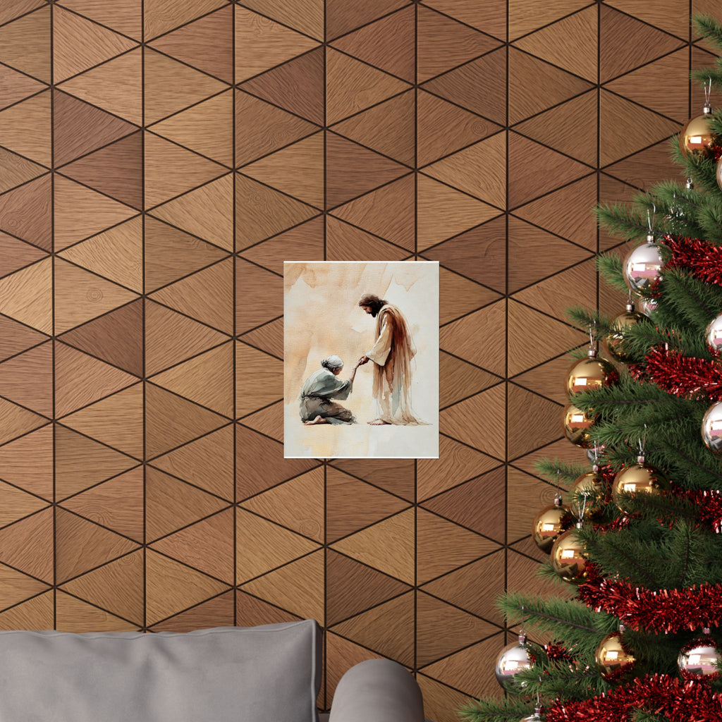 "Jesus and the Woman" Poster Print