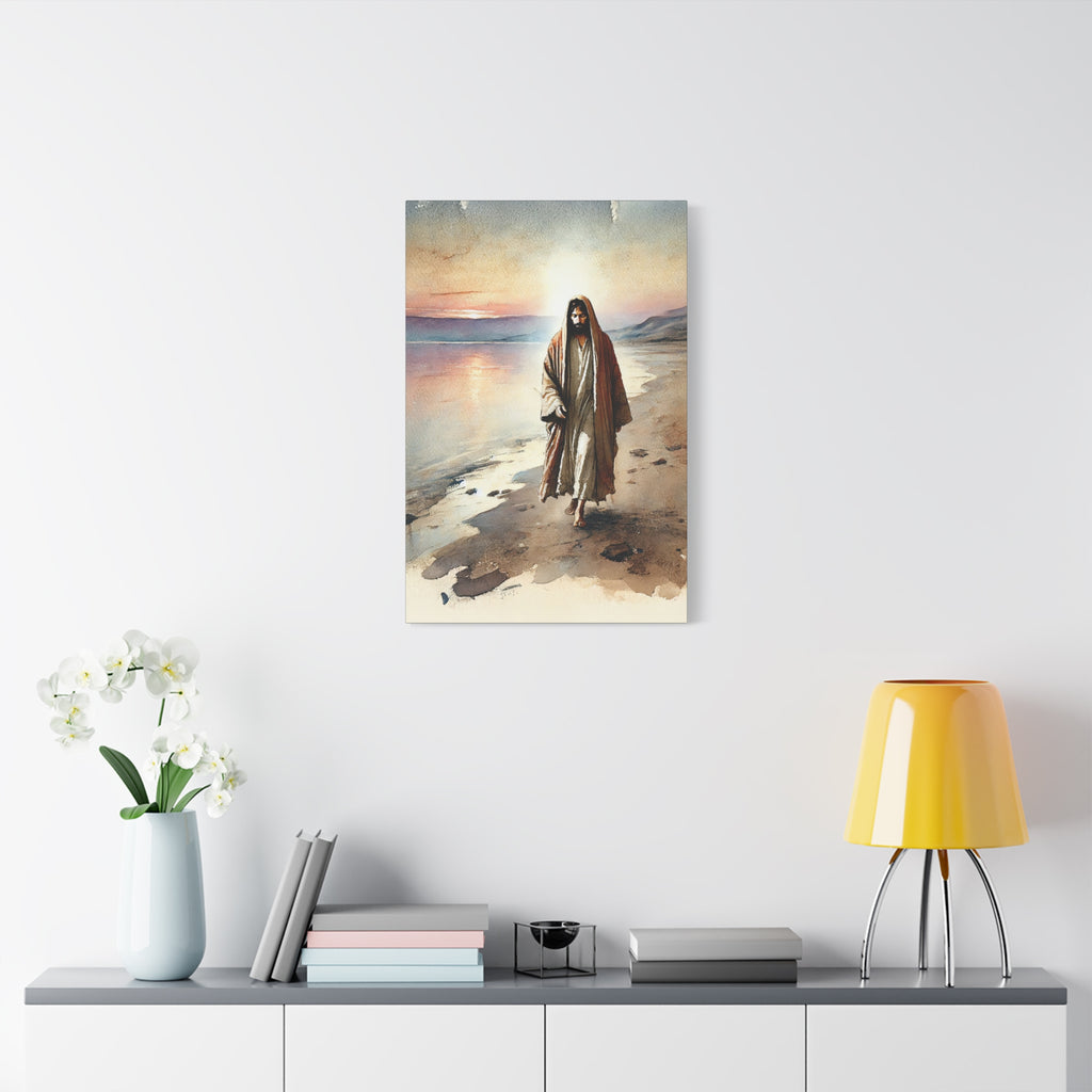 "Walking the Shores of Galilee" Canvas Print