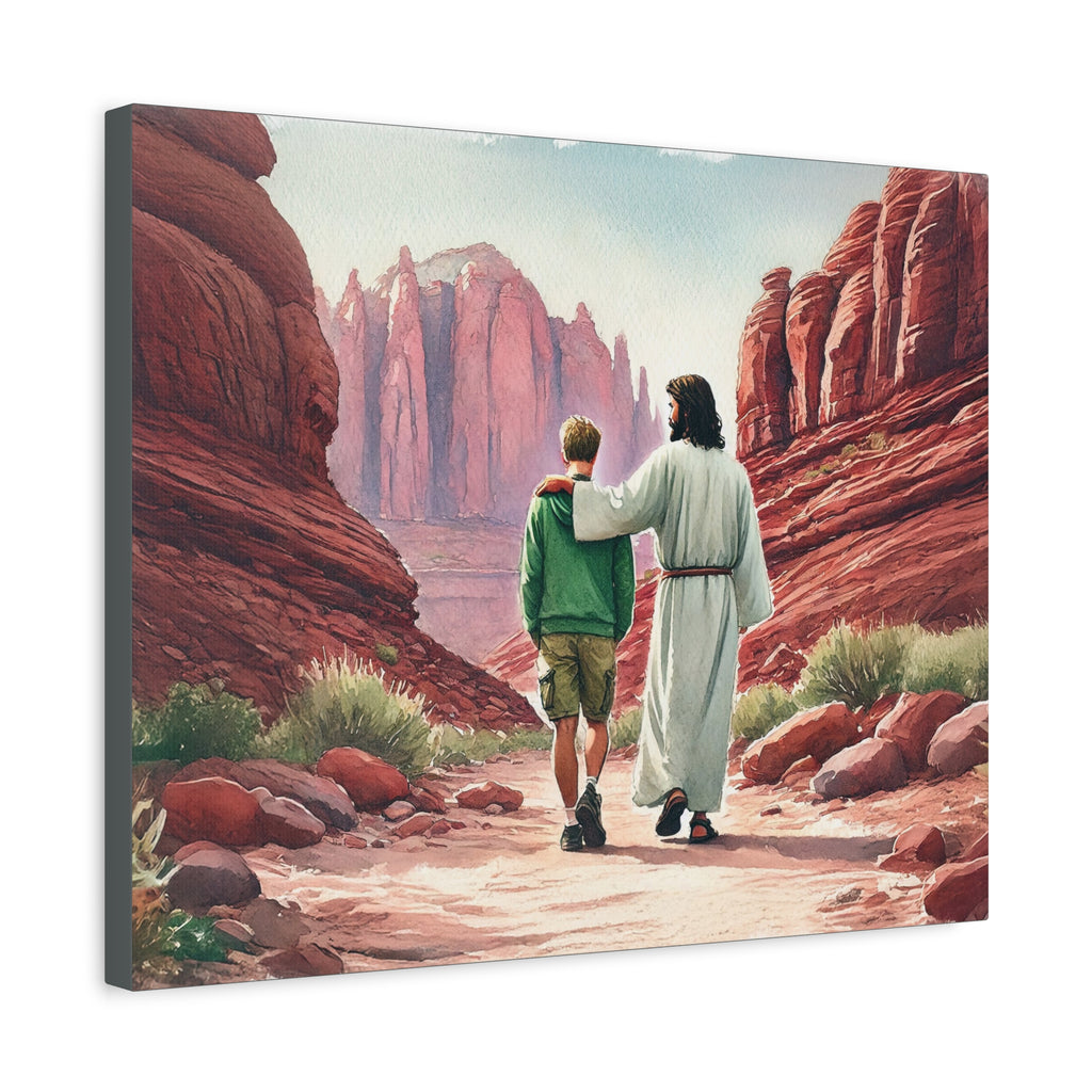 He Is With Us – Red Rocks Canvas Print