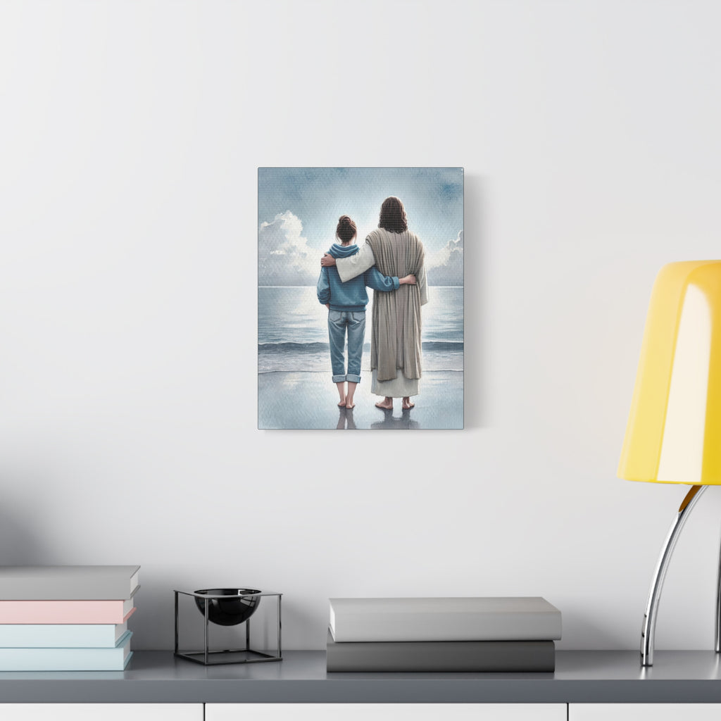 He Is With Us – Ocean Canvas Print