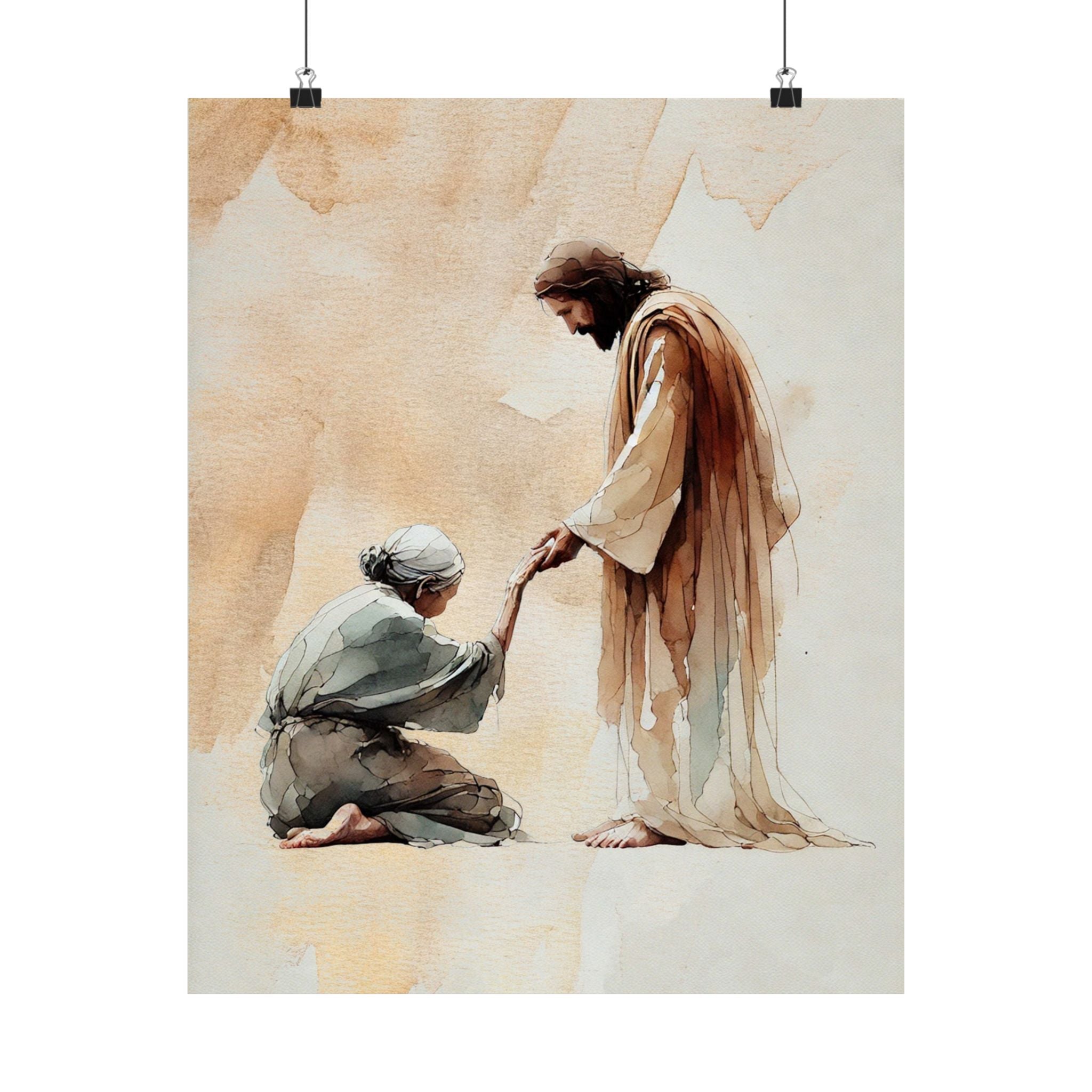 "Jesus and the Woman" Poster Print