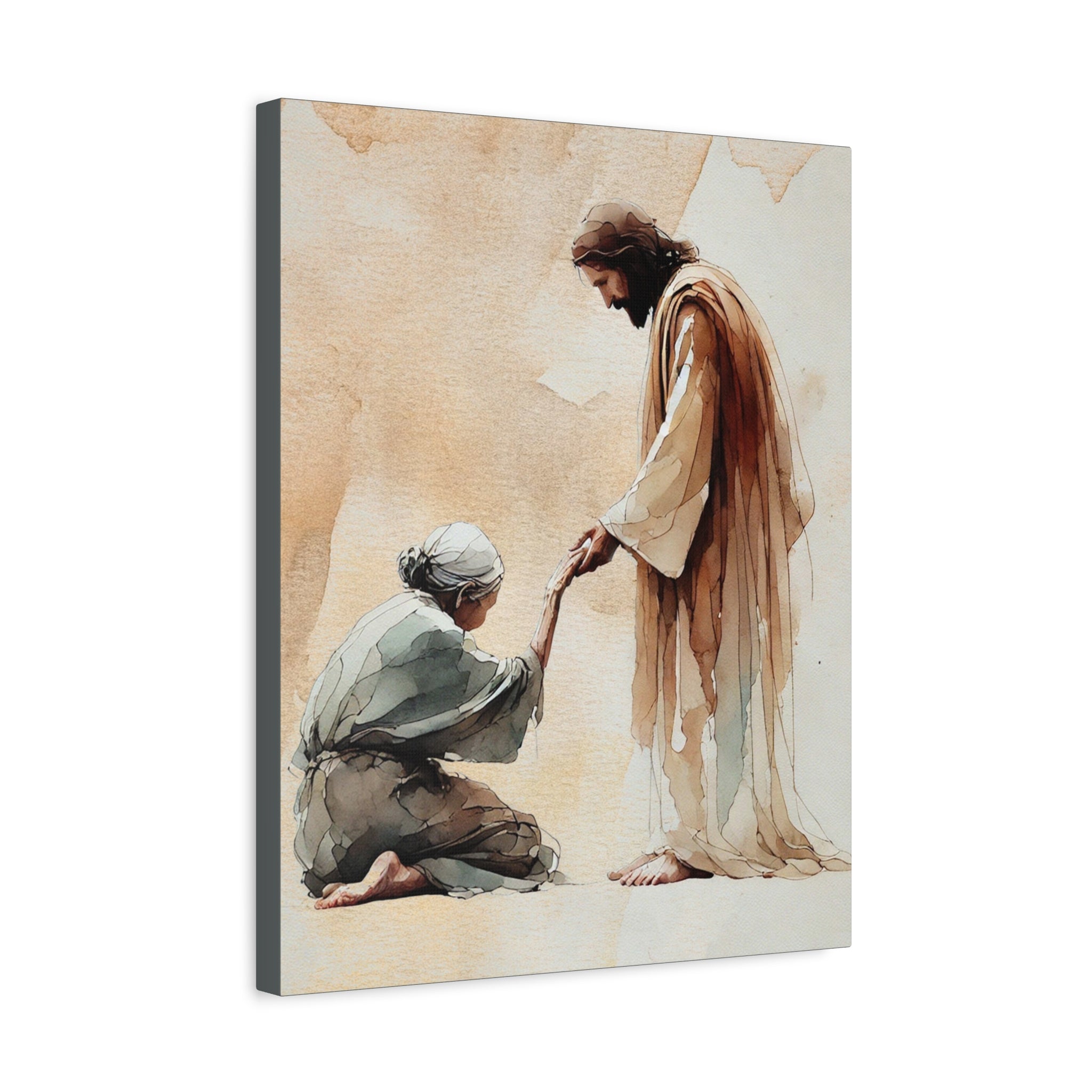 "Jesus and the Woman" Canvas Print