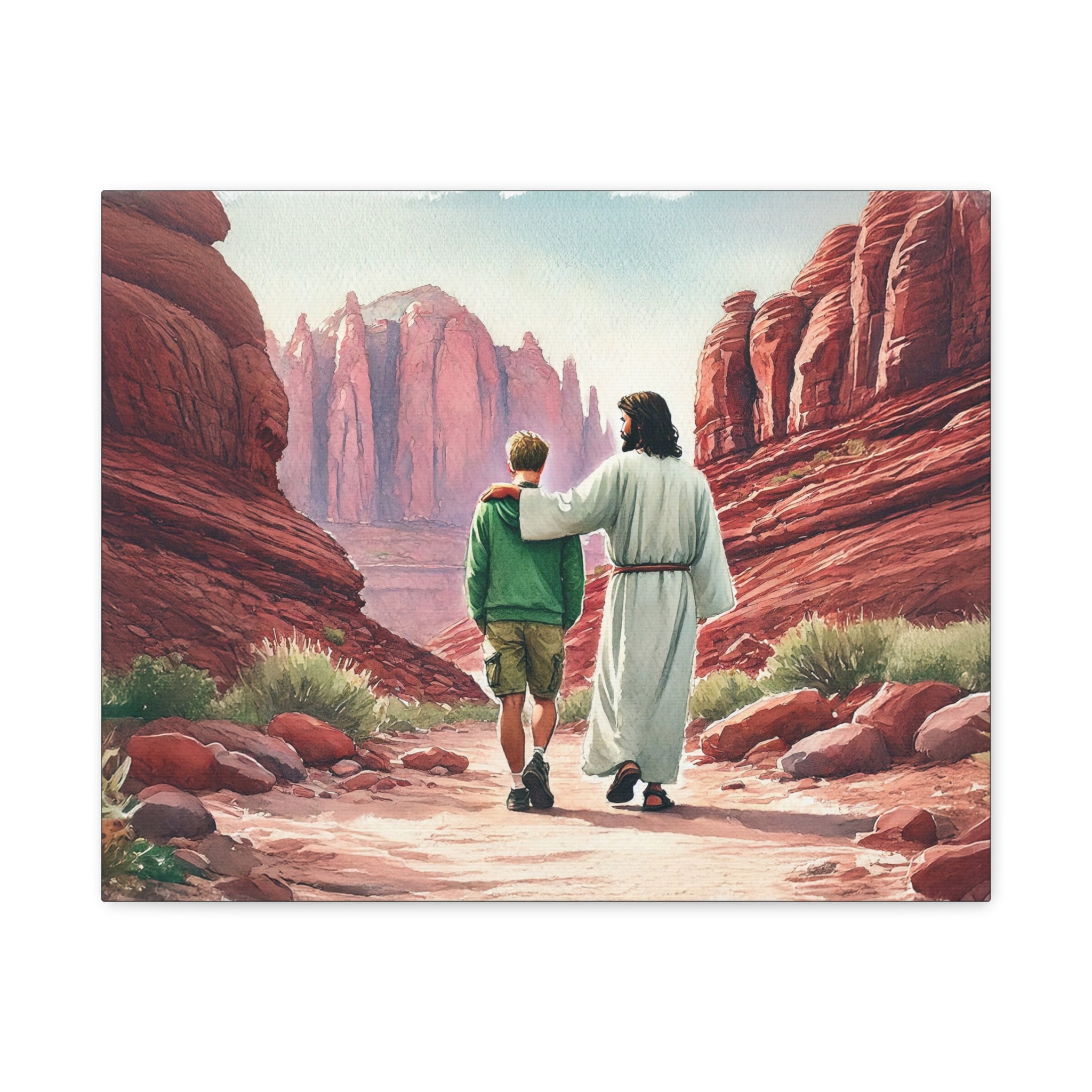 He Is With Us – Red Rocks Canvas Print