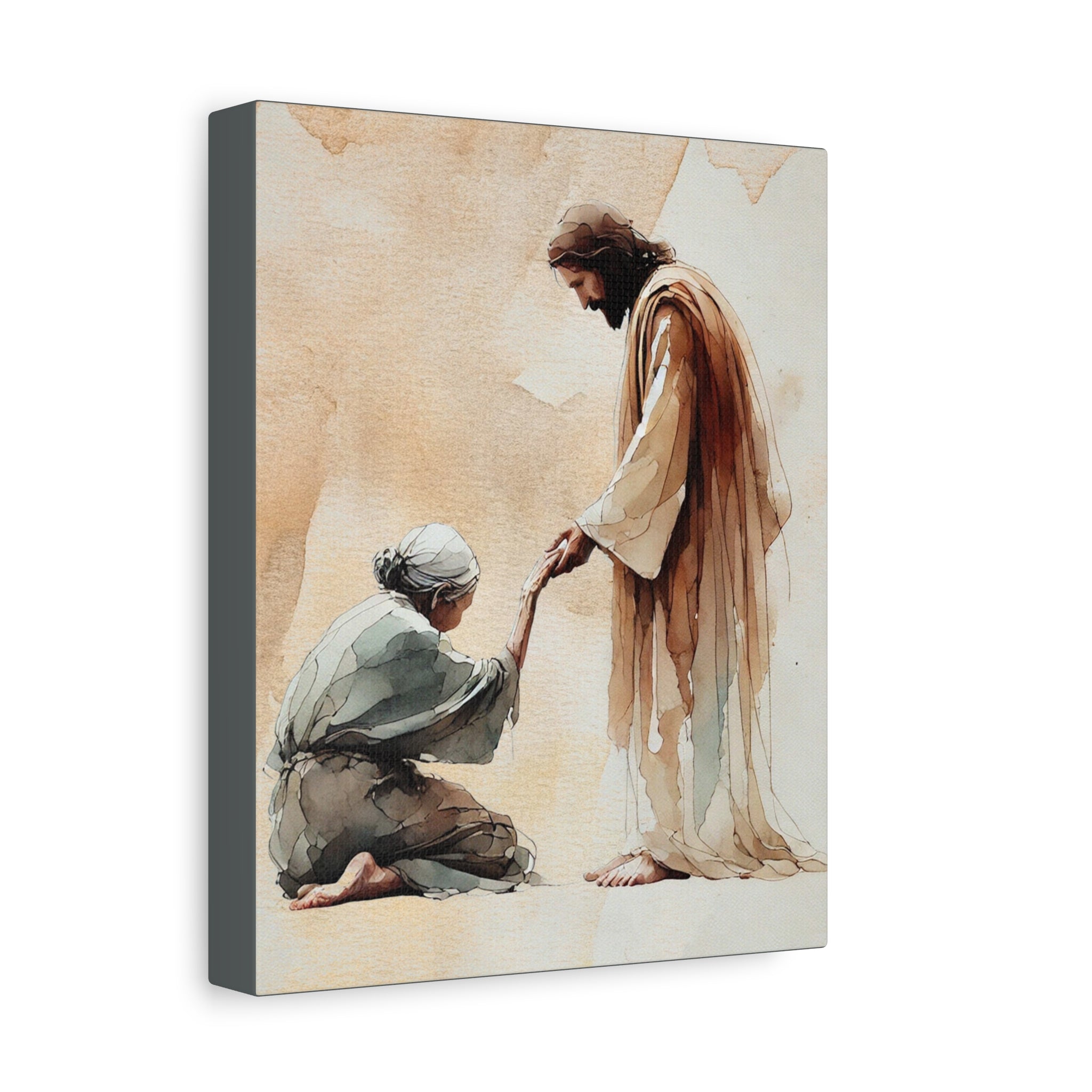 "Jesus and the Woman" Canvas Print