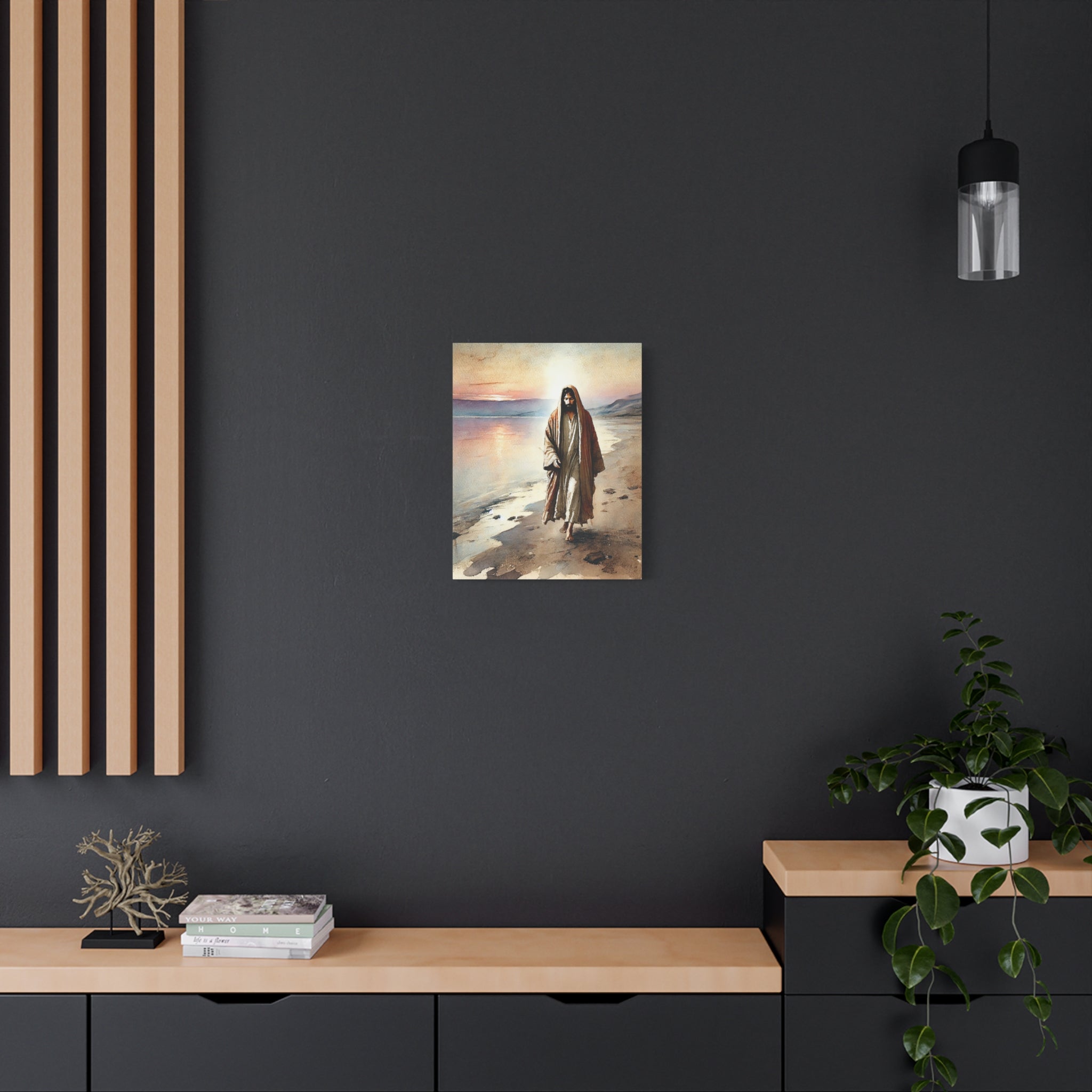 "Walking the Shores of Galilee" Canvas Print