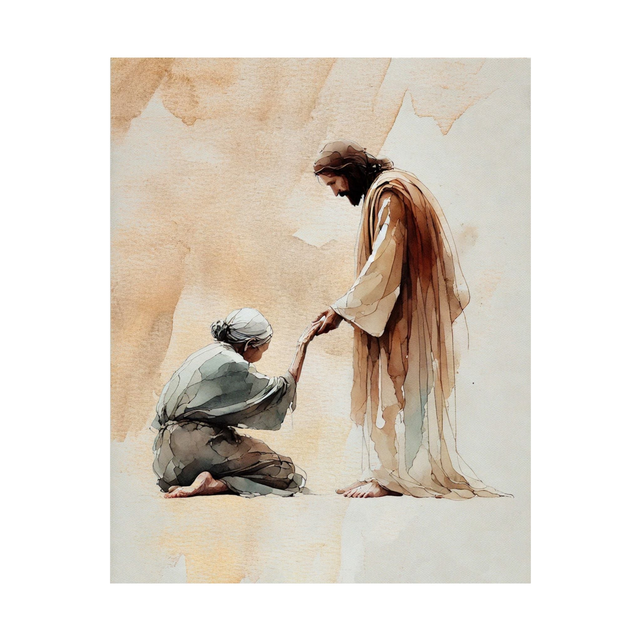 "Jesus and the Woman" Poster Print