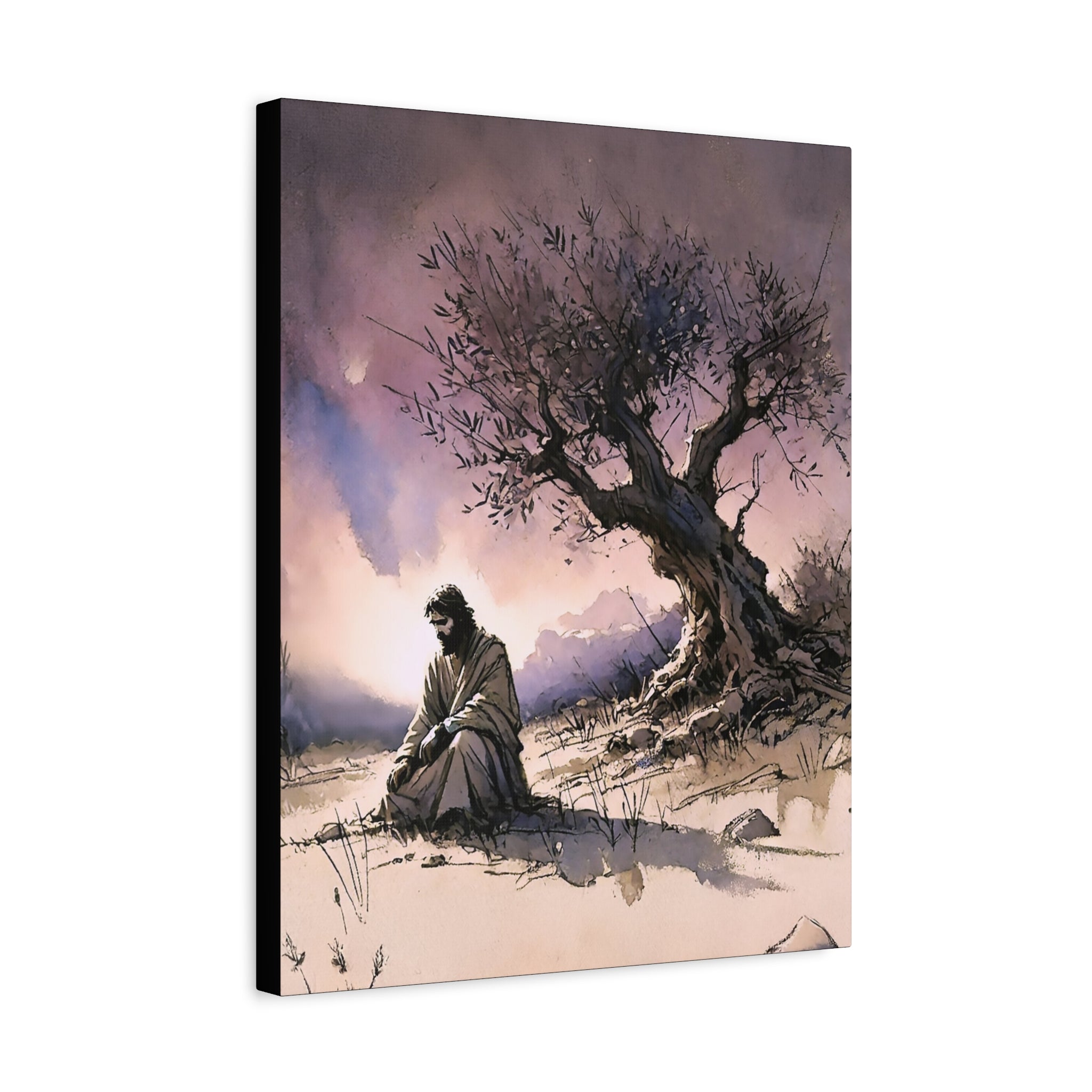 Gethsemane Reflection - Premium Religious Canvas Wall Art