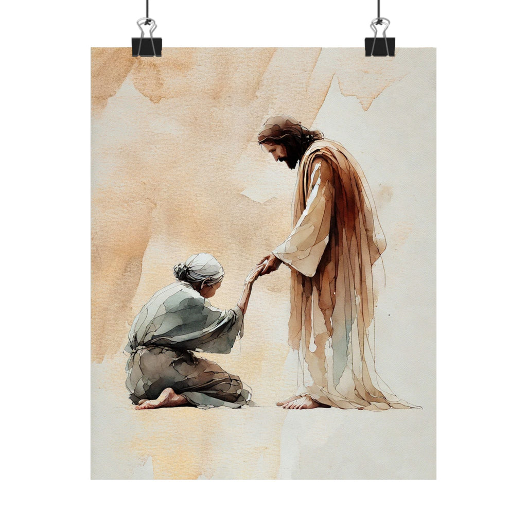 "Jesus and the Woman" Poster Print