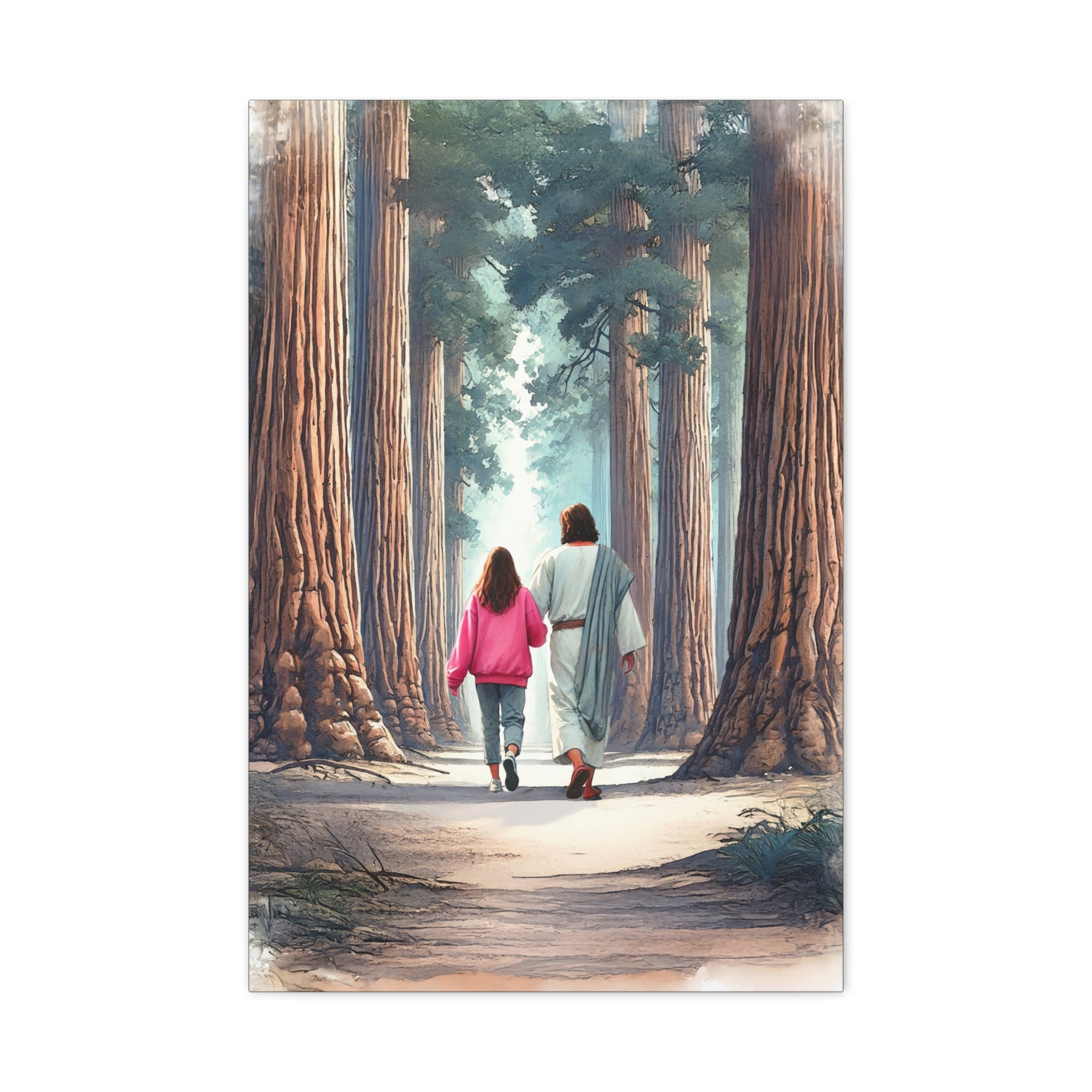 He Is With Us – Sequoias Canvas Print