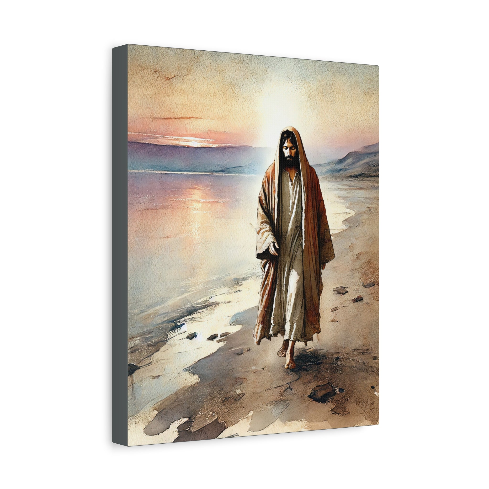 "Walking the Shores of Galilee" Canvas Print