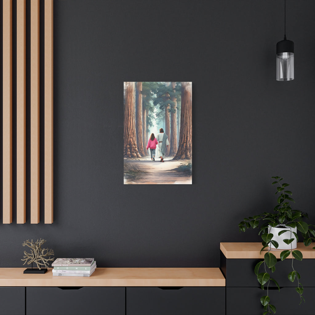 He Is With Us – Sequoias Canvas Print