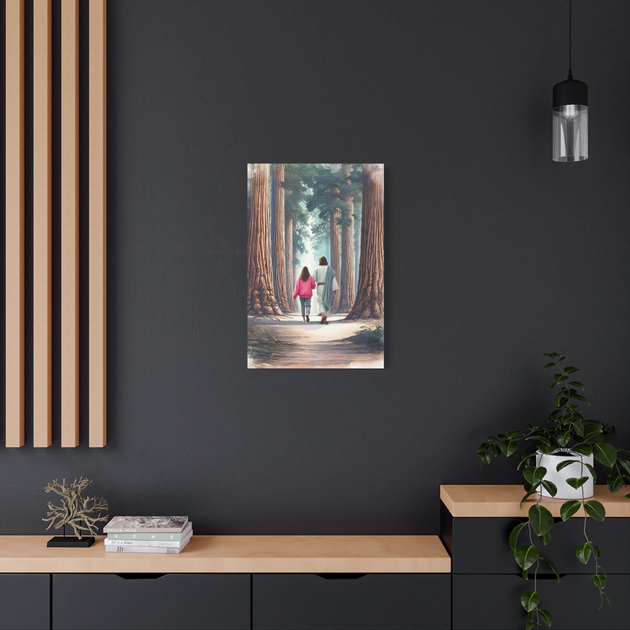 He Is With Us – Sequoias Canvas Print