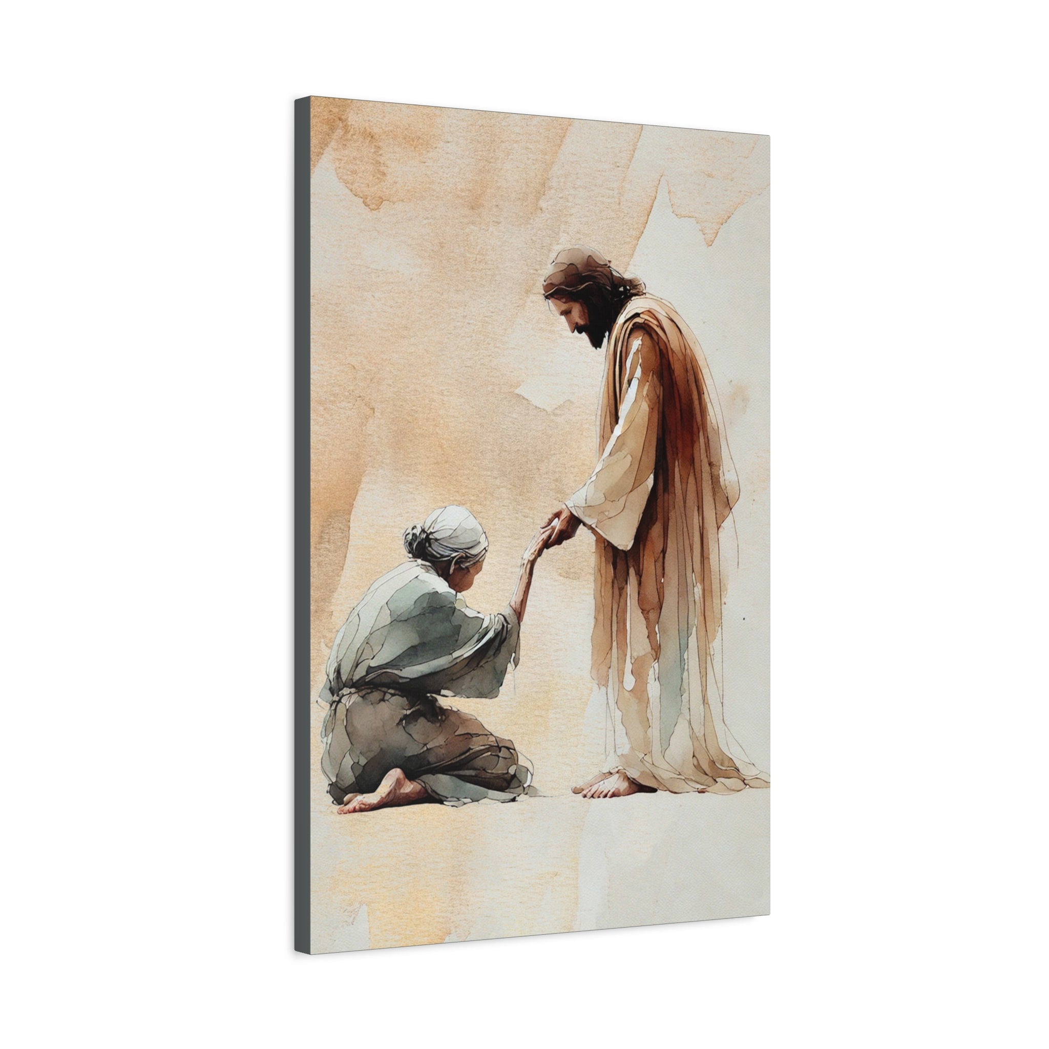 "Jesus and the Woman" Canvas Print