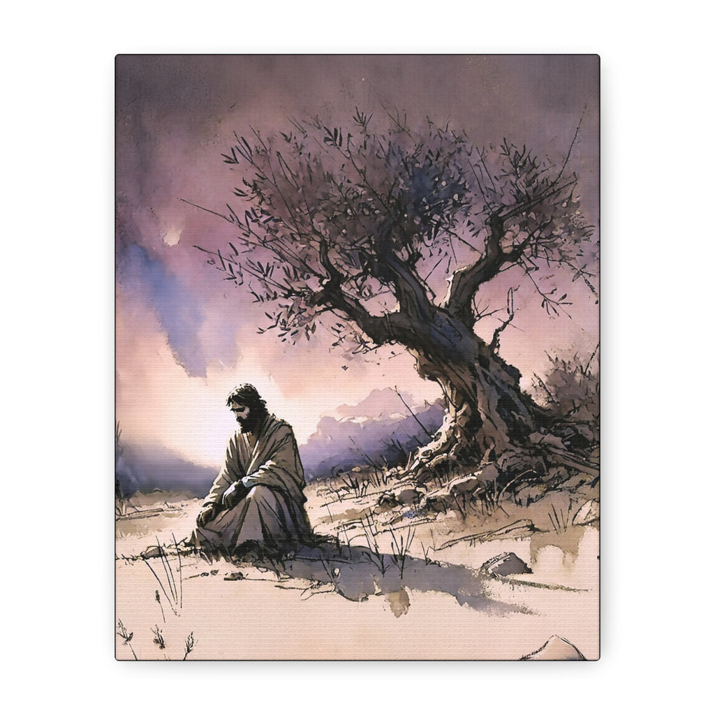 Gethsemane Reflection - Premium Religious Canvas Wall Art