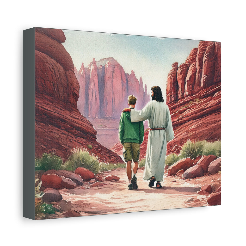 He Is With Us – Red Rocks Canvas Print