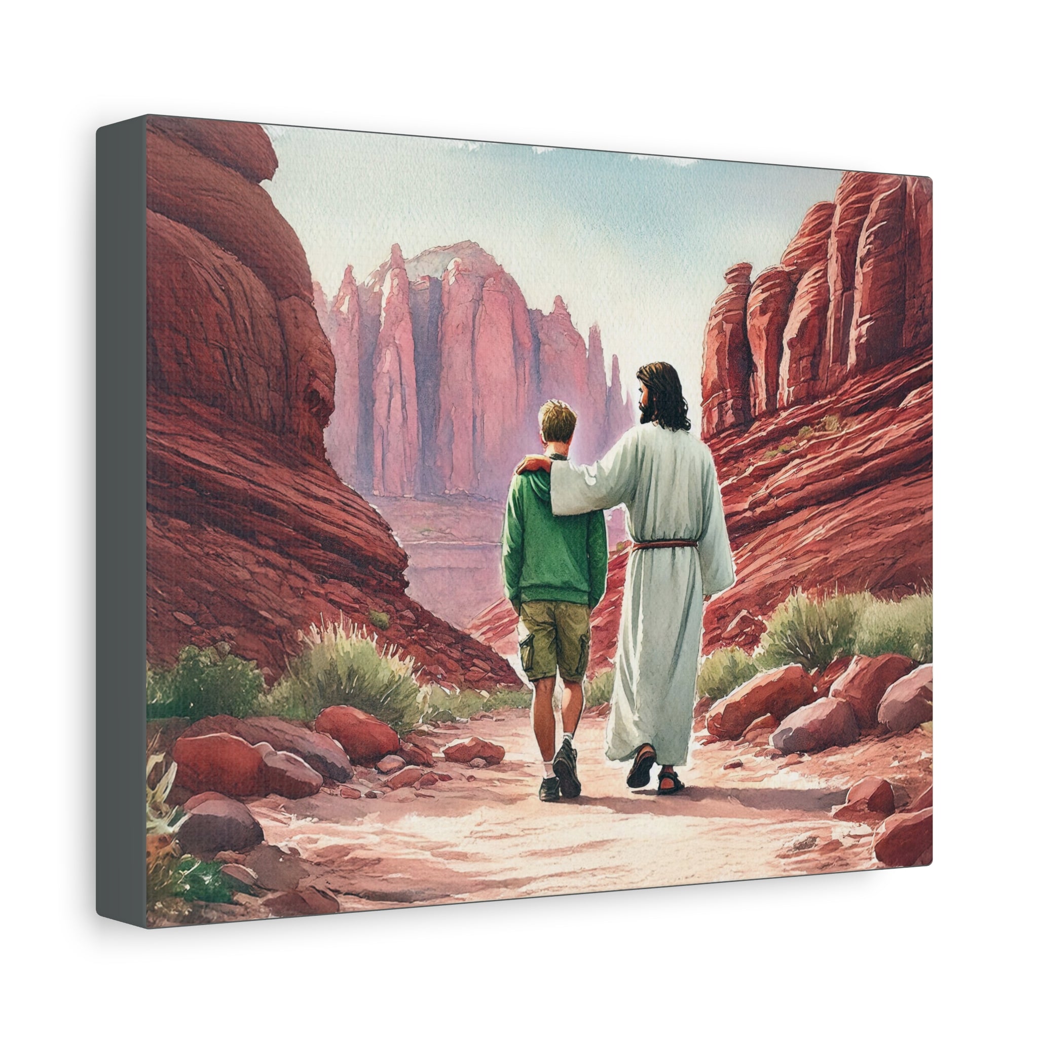 He Is With Us – Red Rocks Canvas Print