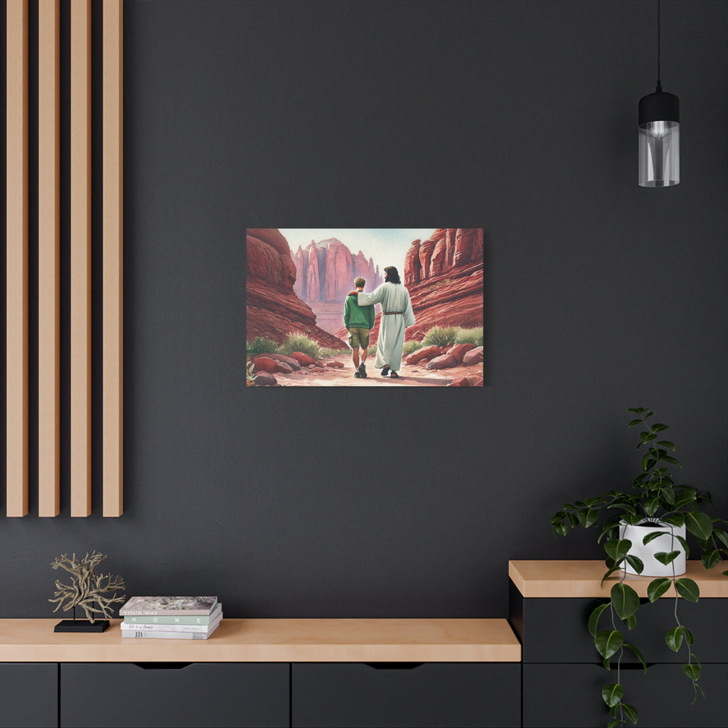 He Is With Us – Red Rocks Canvas Print