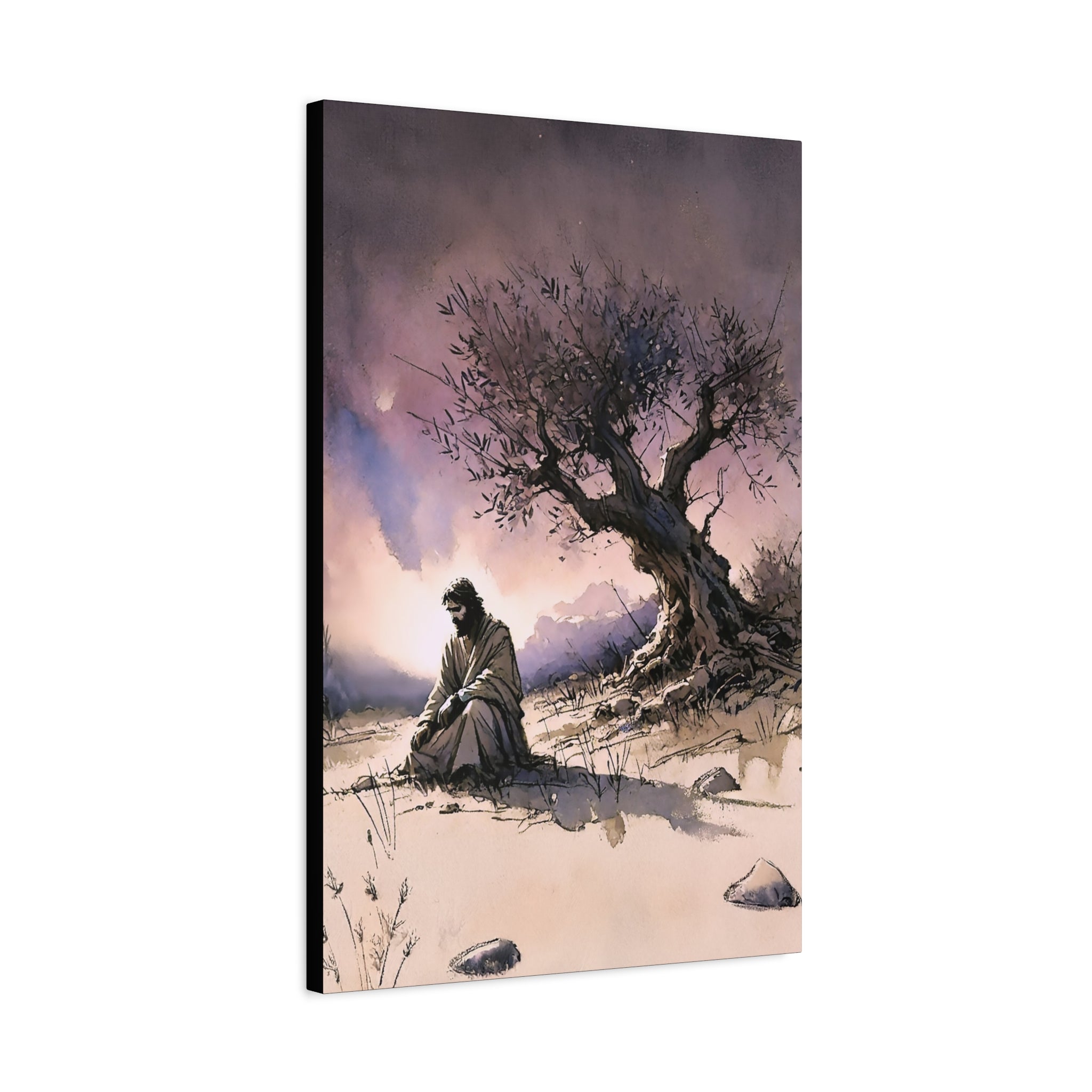 Gethsemane Reflection - Premium Religious Canvas Wall Art