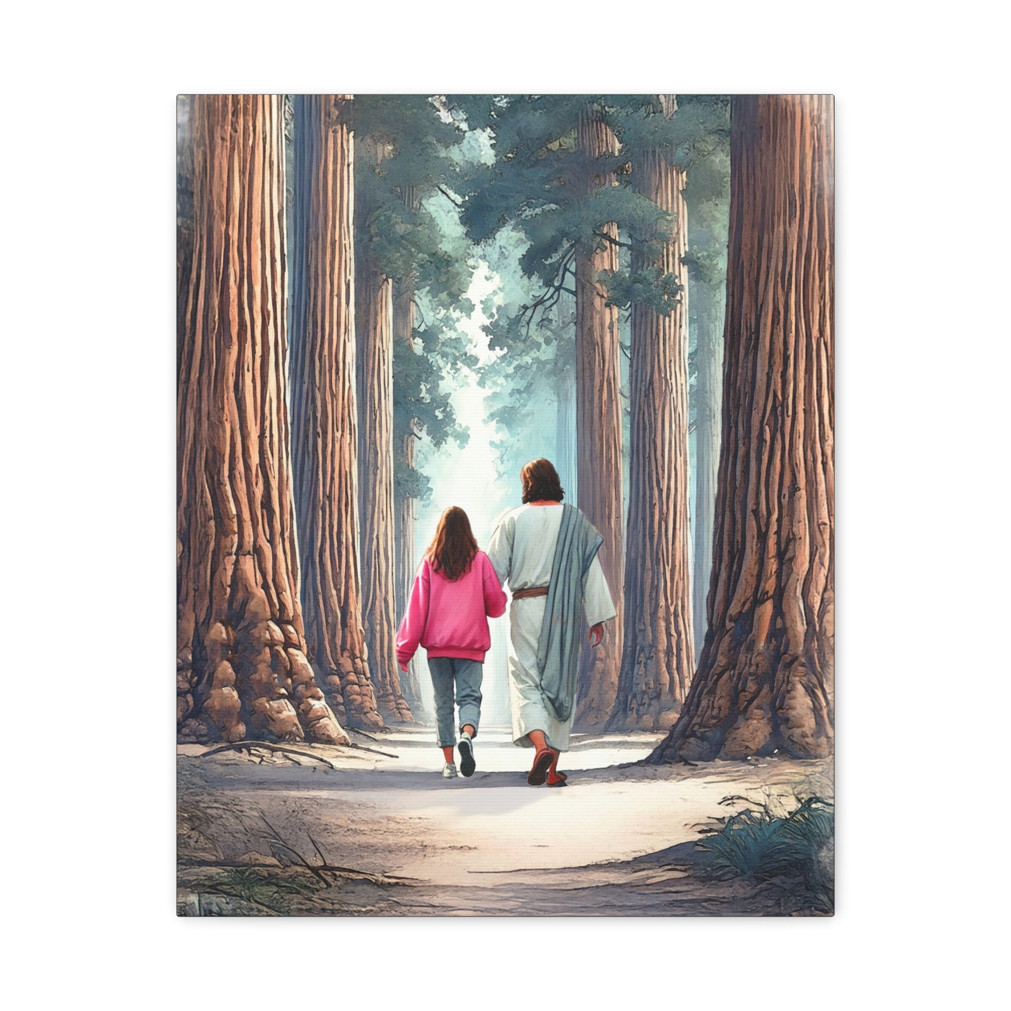 He Is With Us – Sequoias Canvas Print