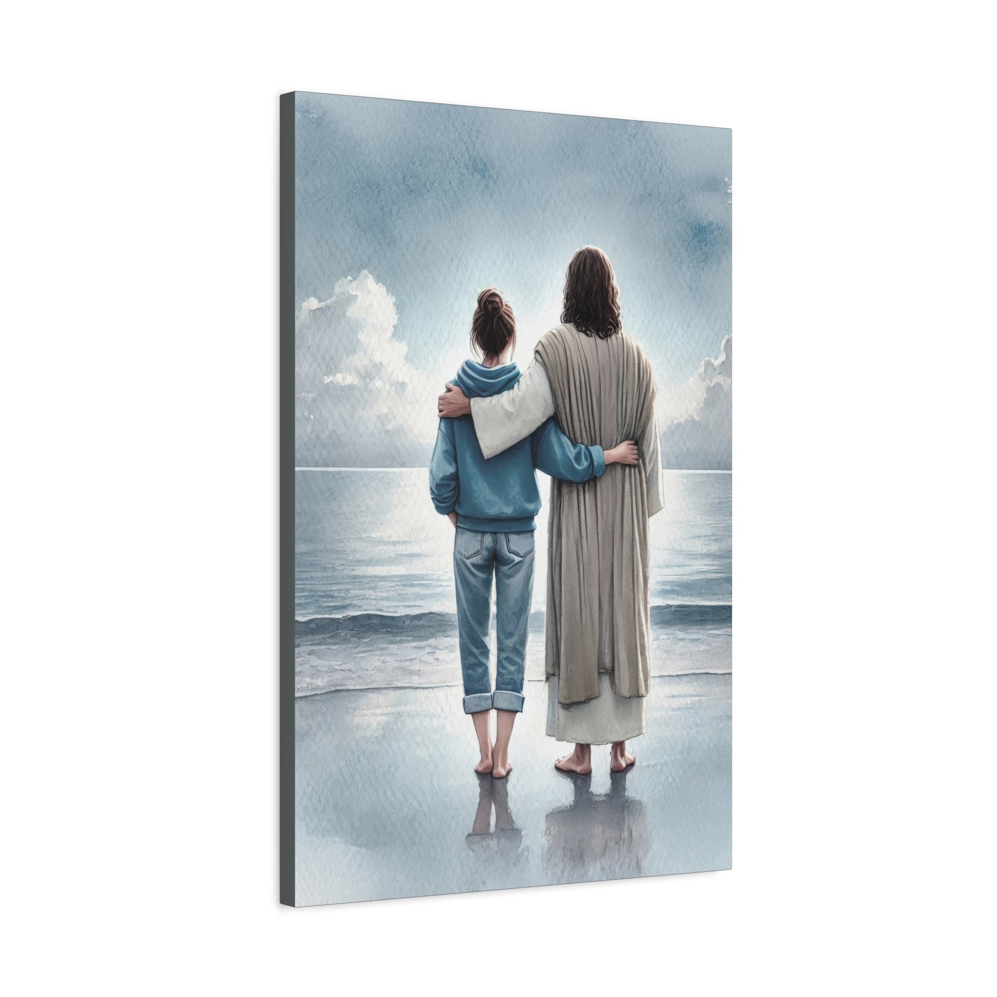 He Is With Us – Ocean Canvas Print