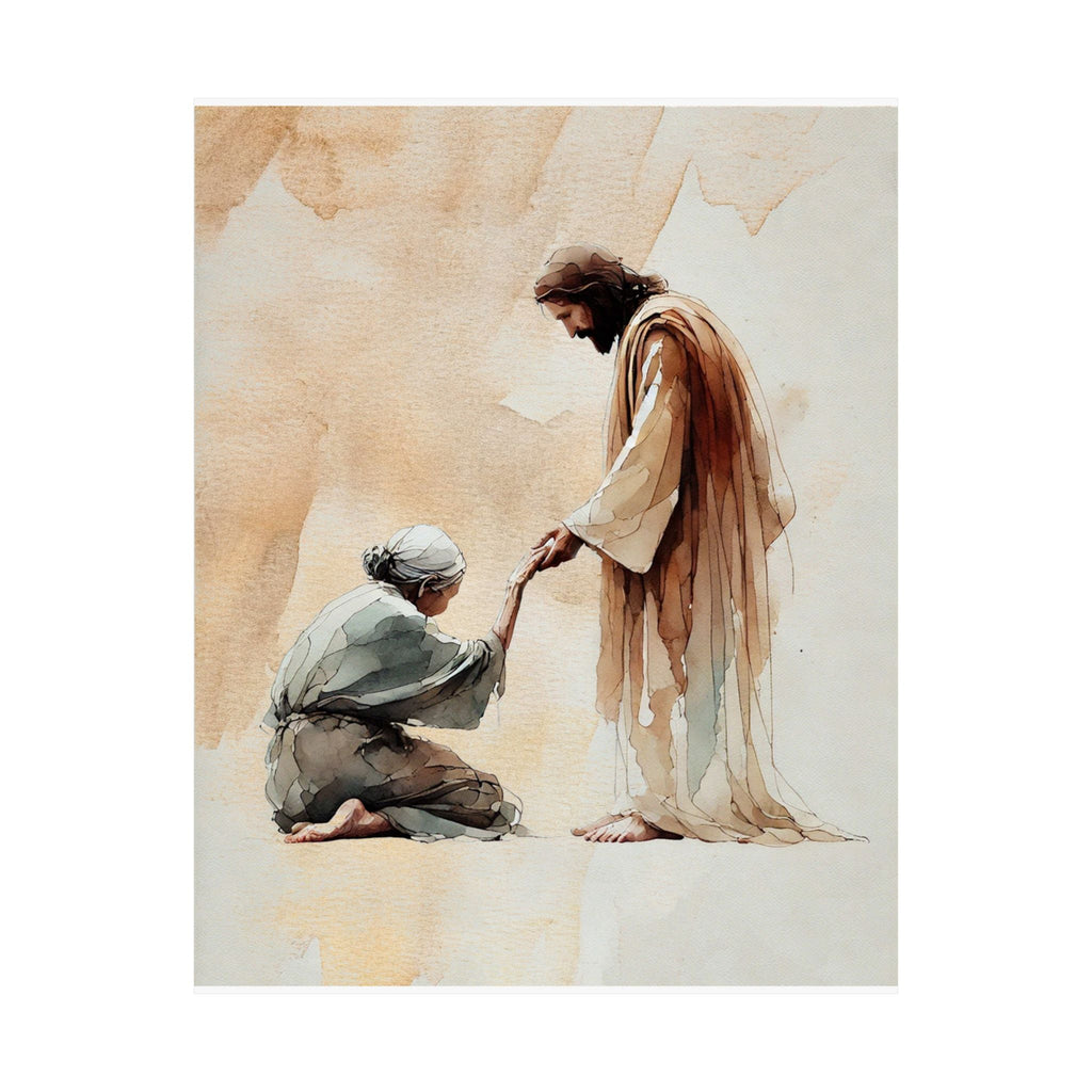 "Jesus and the Woman" Poster Print