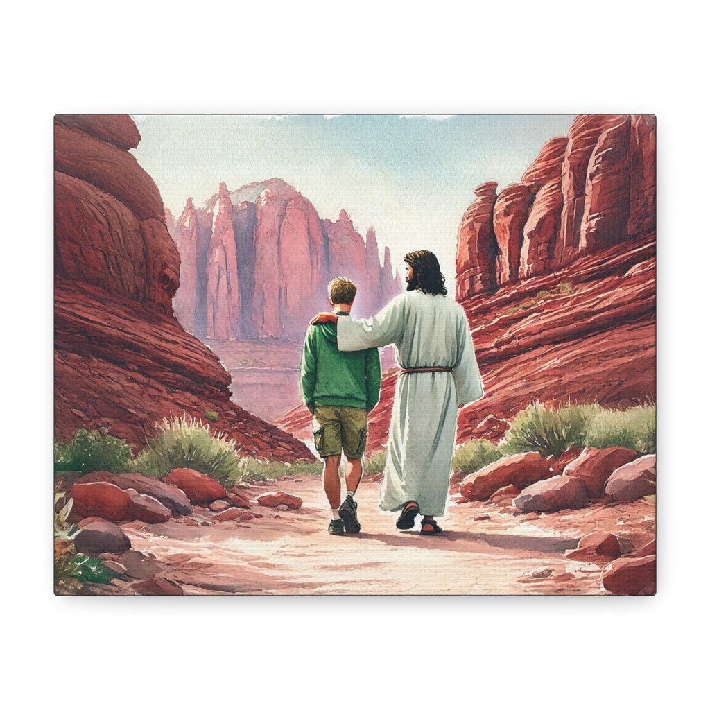 He Is With Us – Red Rocks Canvas Print