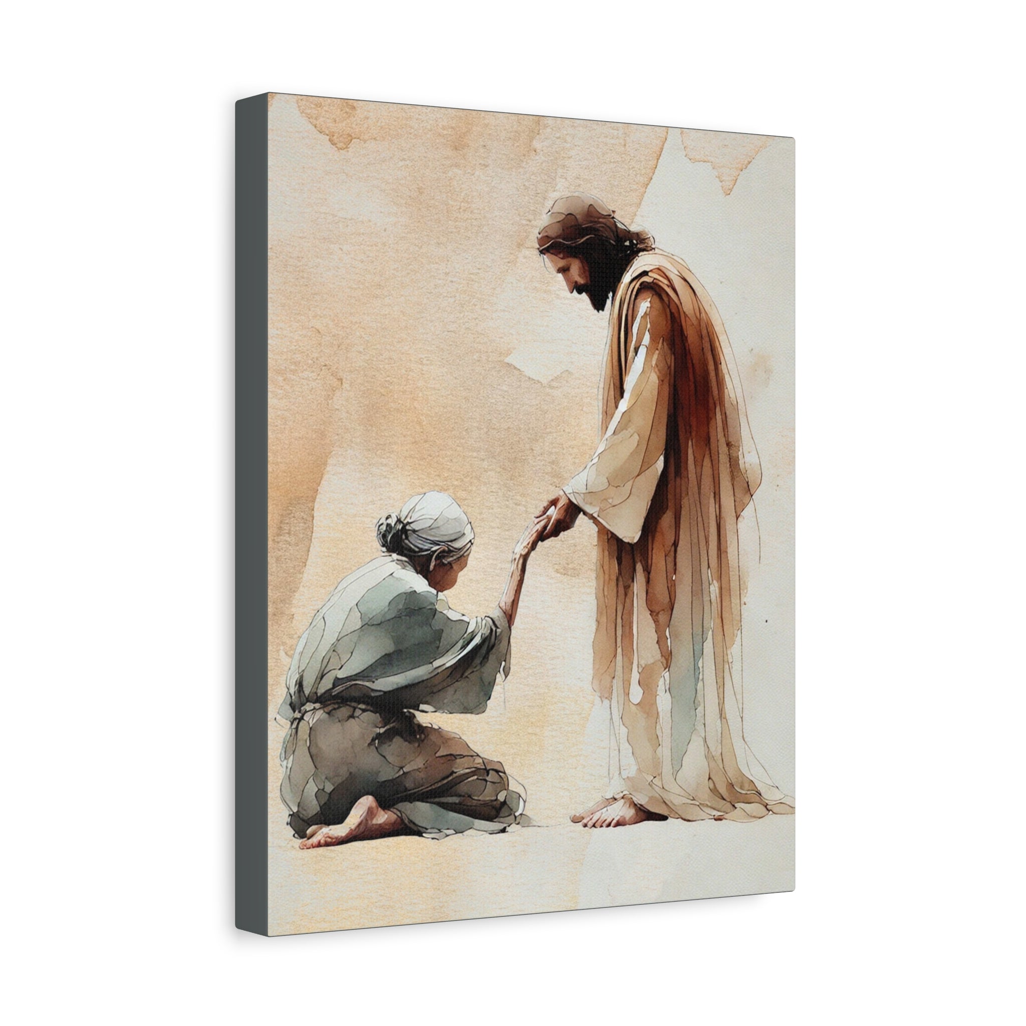"Jesus and the Woman" Canvas Print