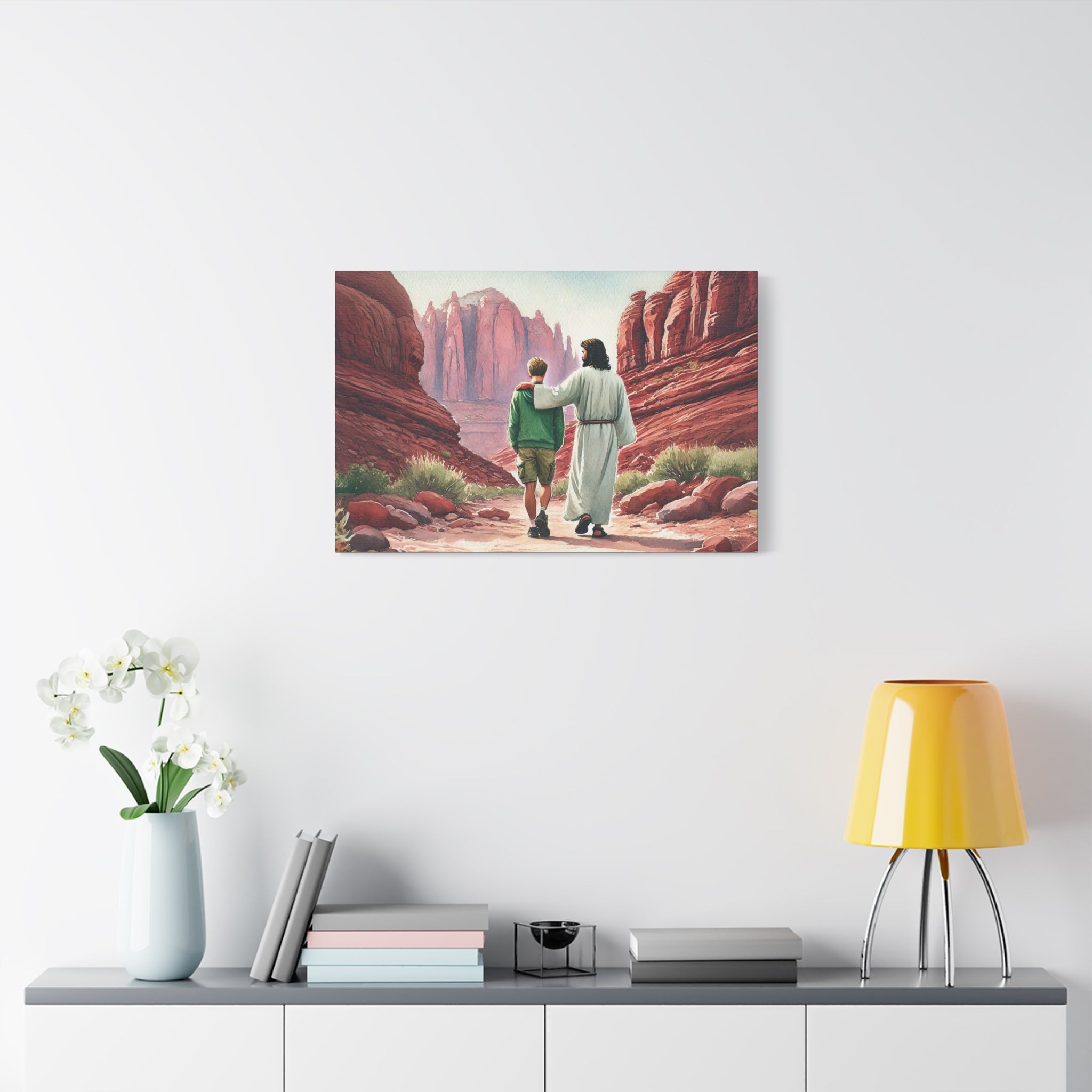 He Is With Us – Red Rocks Canvas Print