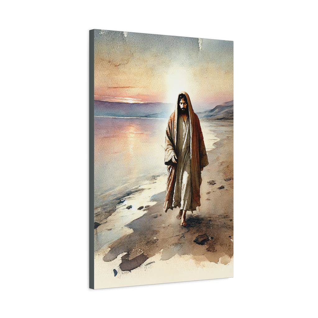"Walking the Shores of Galilee" Canvas Print