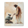 "Jesus and the Woman" Canvas Print
