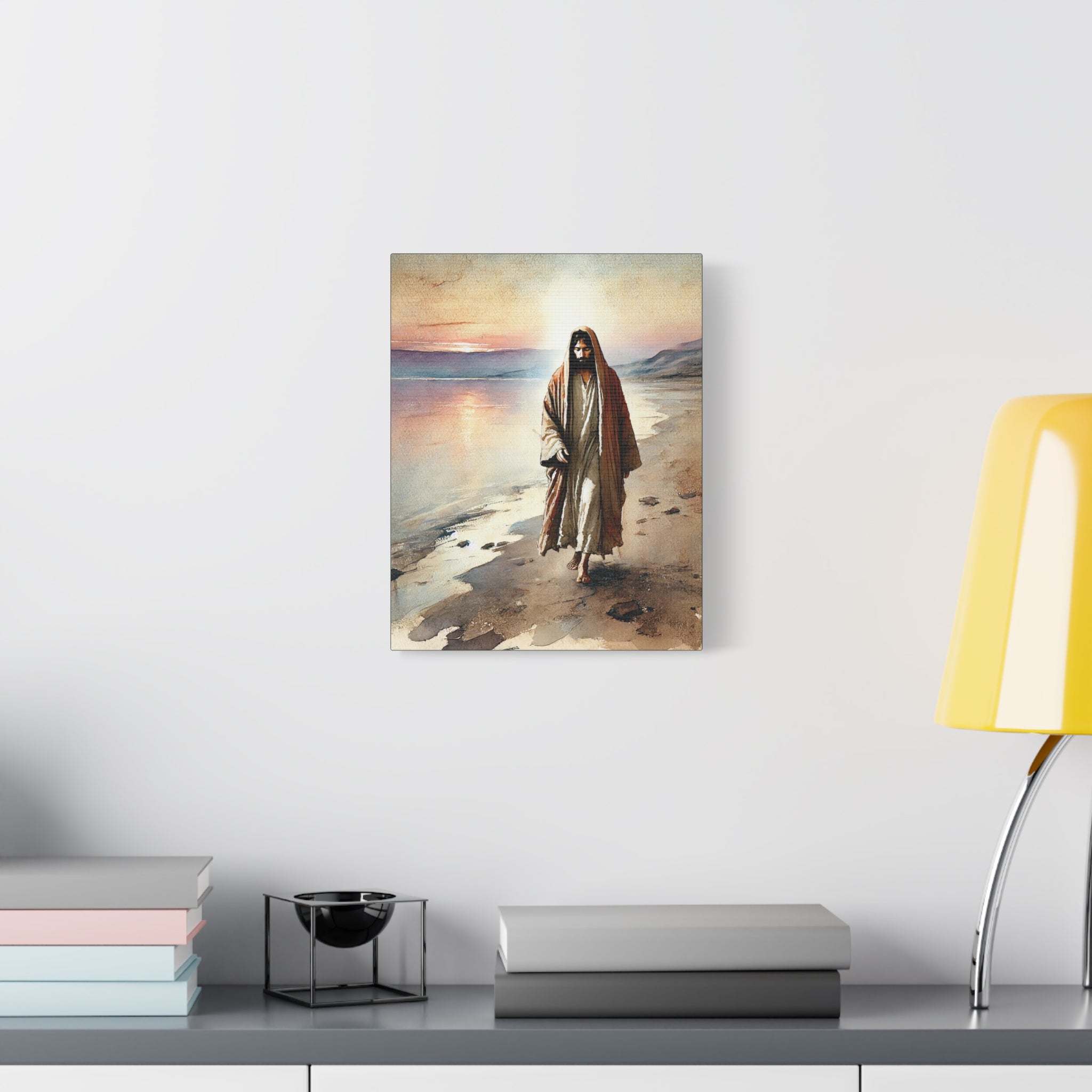 "Walking the Shores of Galilee" Canvas Print