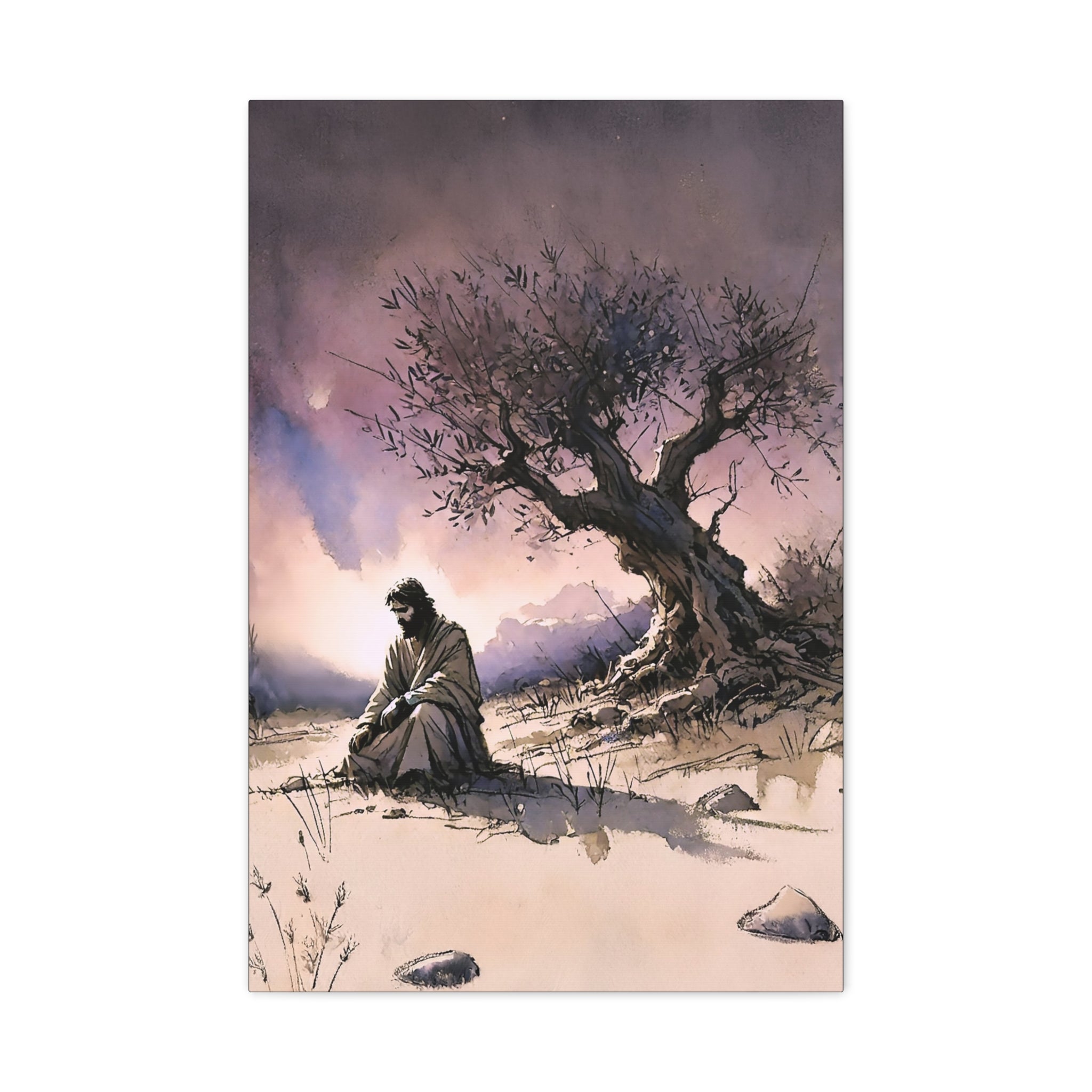 Gethsemane Reflection - Premium Religious Canvas Wall Art