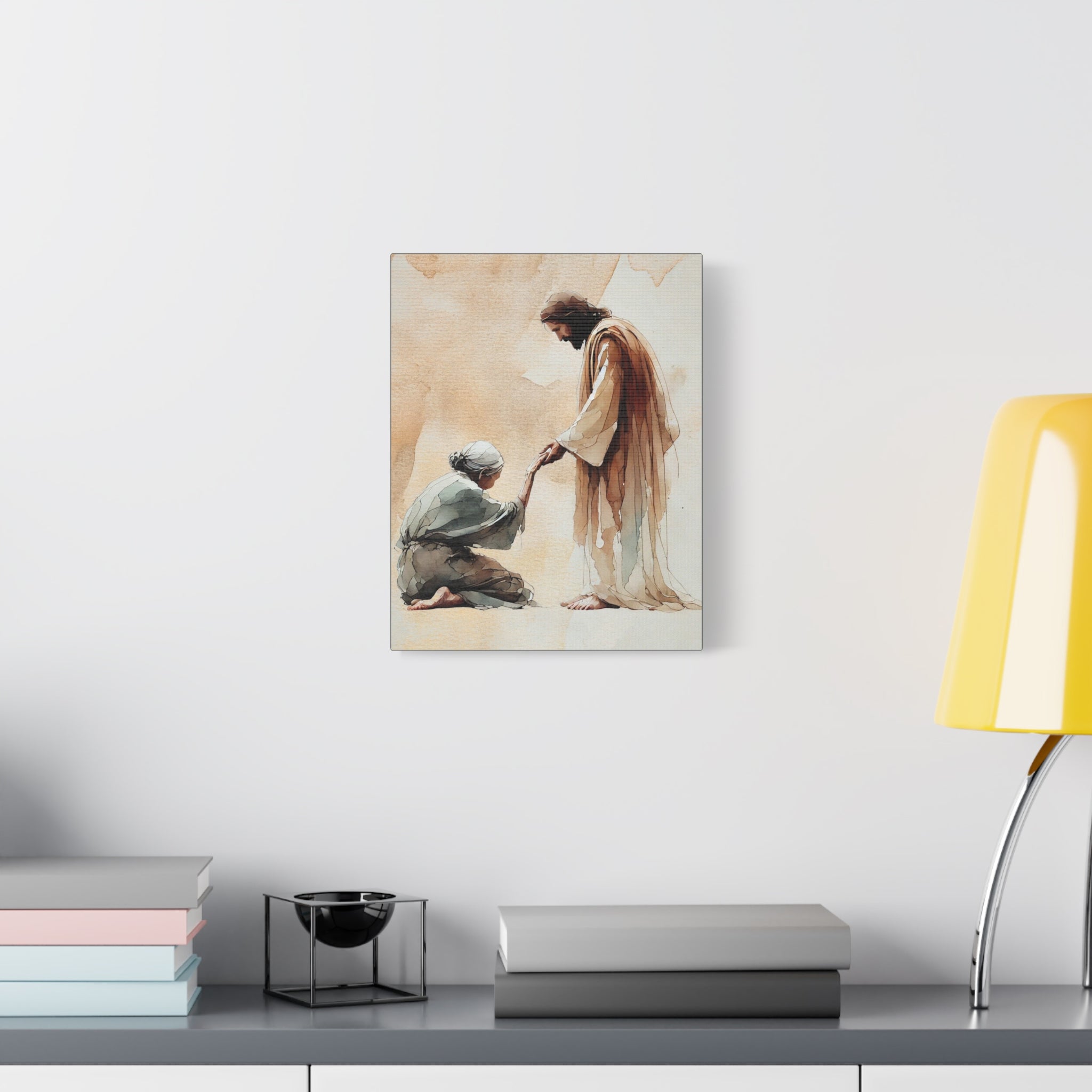"Jesus and the Woman" Canvas Print