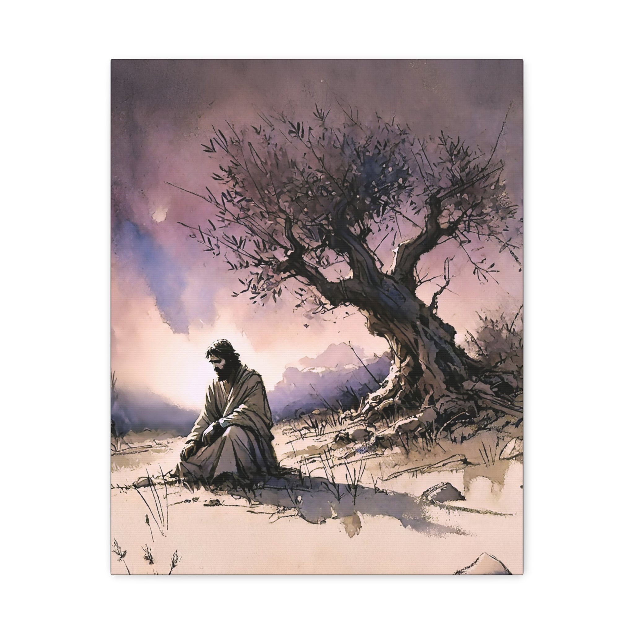 Gethsemane Reflection - Premium Religious Canvas Wall Art