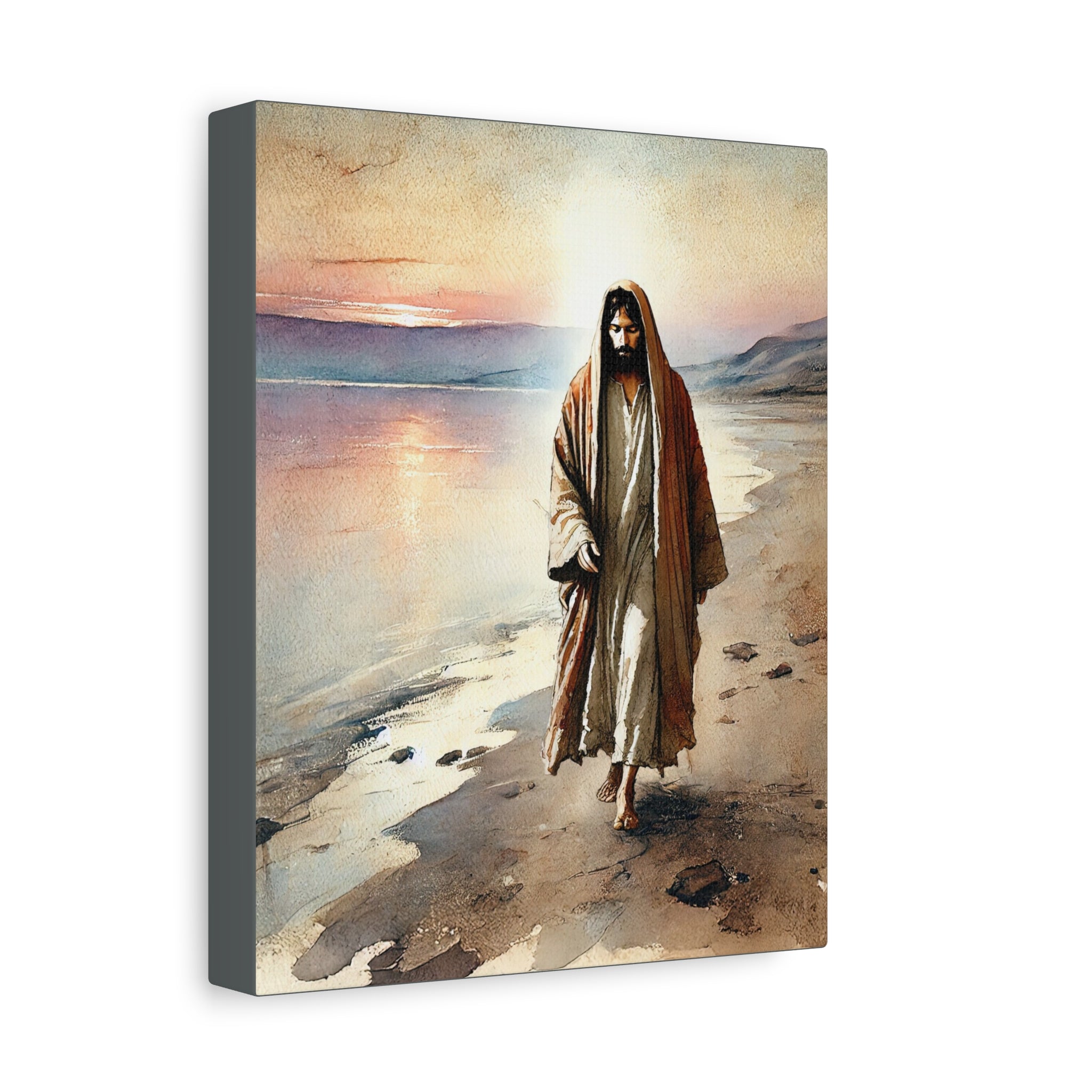 "Walking the Shores of Galilee" Canvas Print
