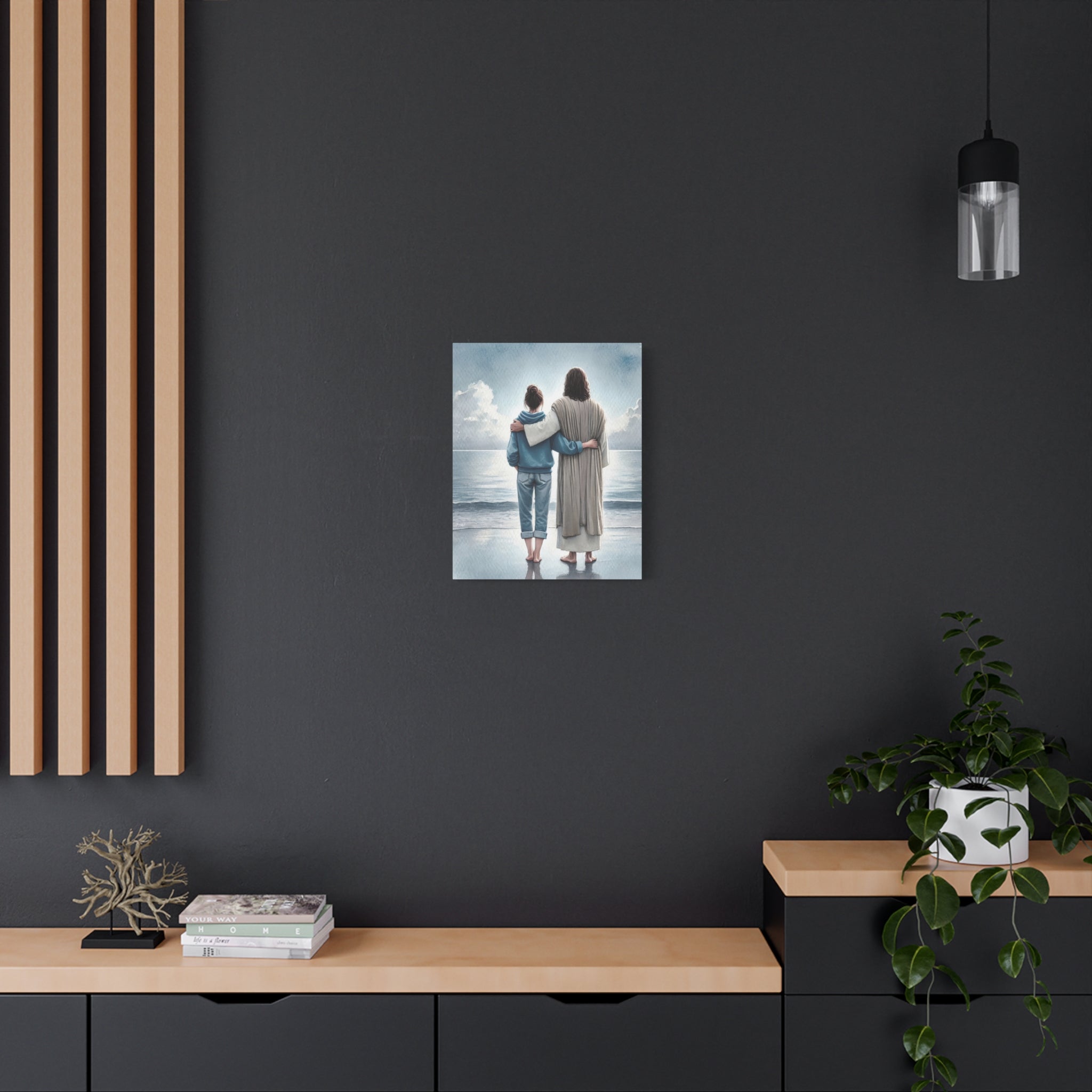 He Is With Us – Ocean Canvas Print