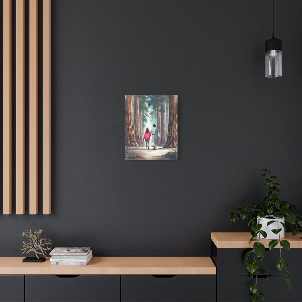 He Is With Us – Sequoias Canvas Print