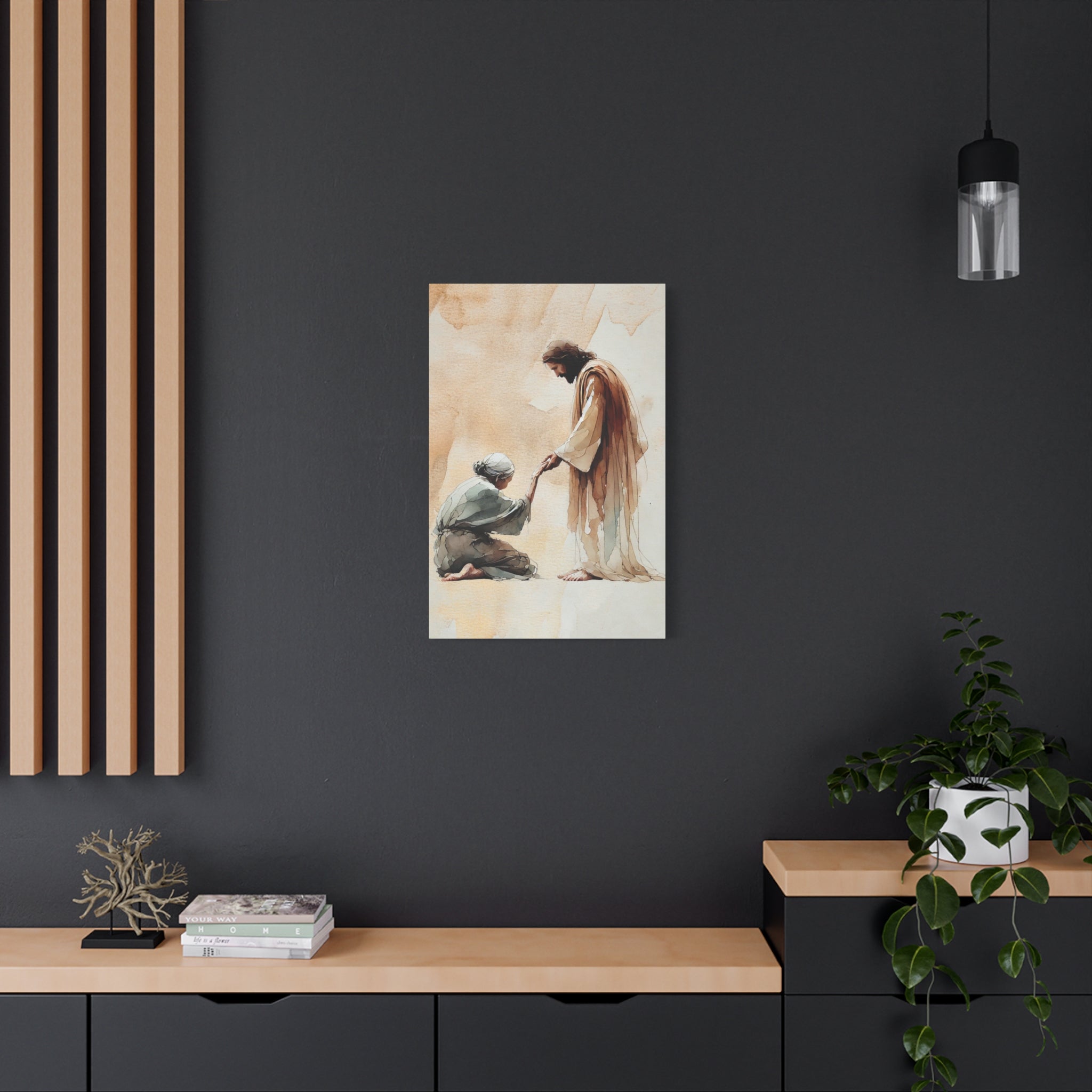 "Jesus and the Woman" Canvas Print