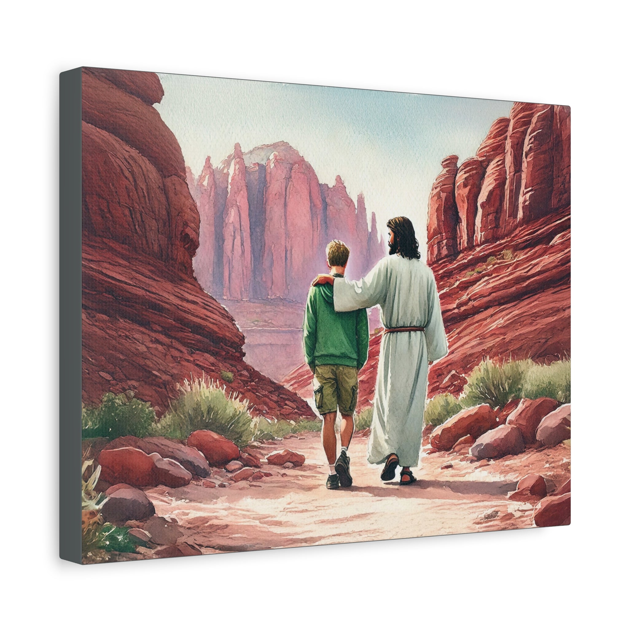 He Is With Us – Red Rocks Canvas Print