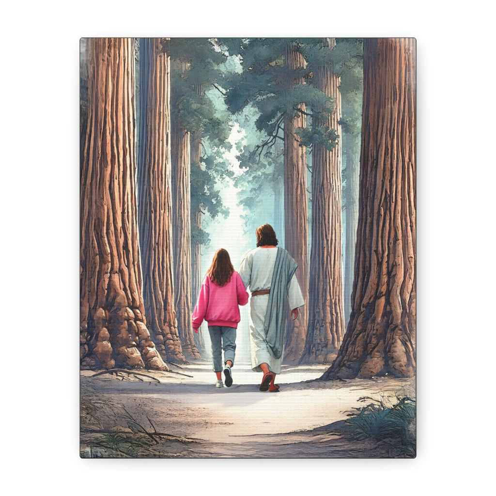 He Is With Us – Sequoias Canvas Print