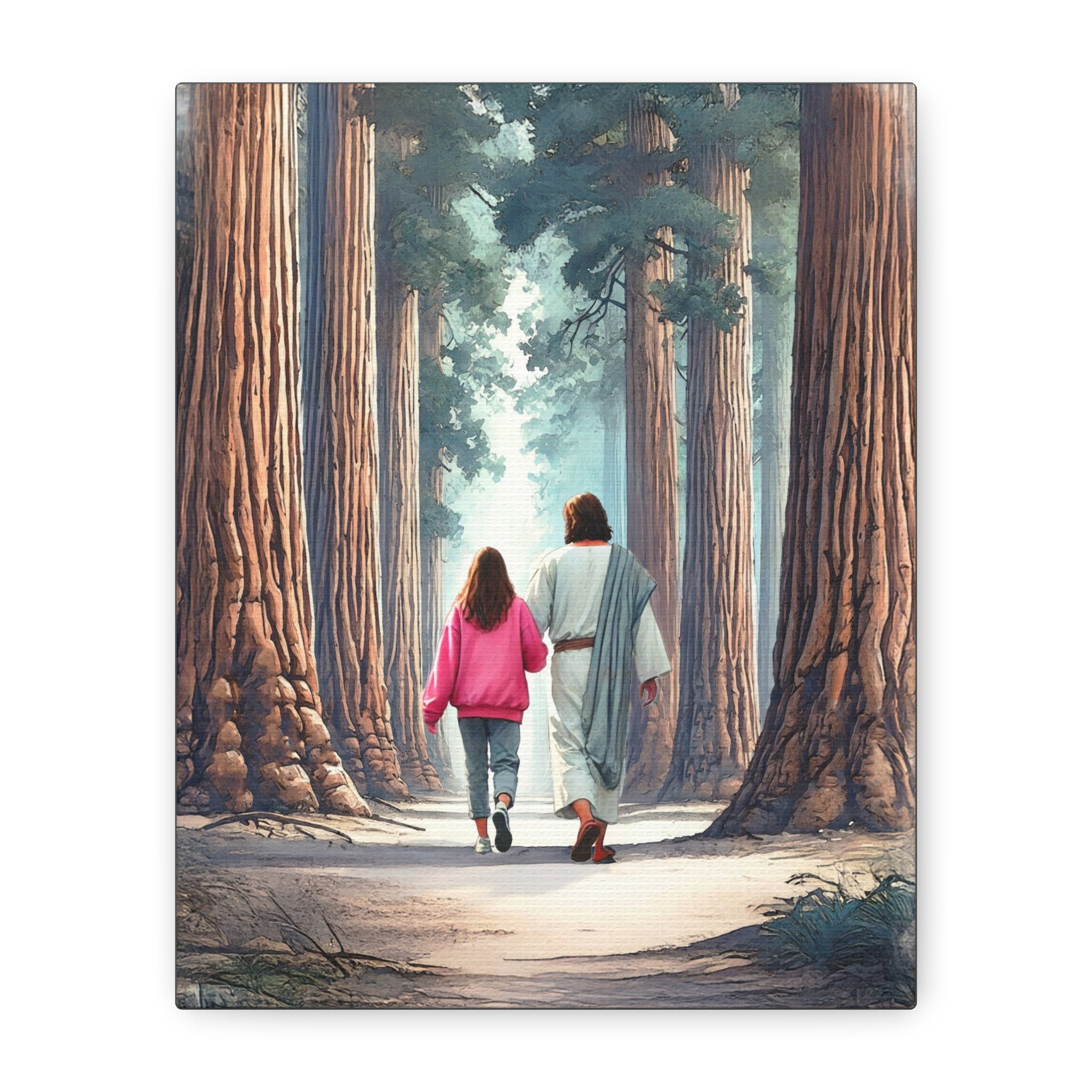 He Is With Us – Sequoias Canvas Print